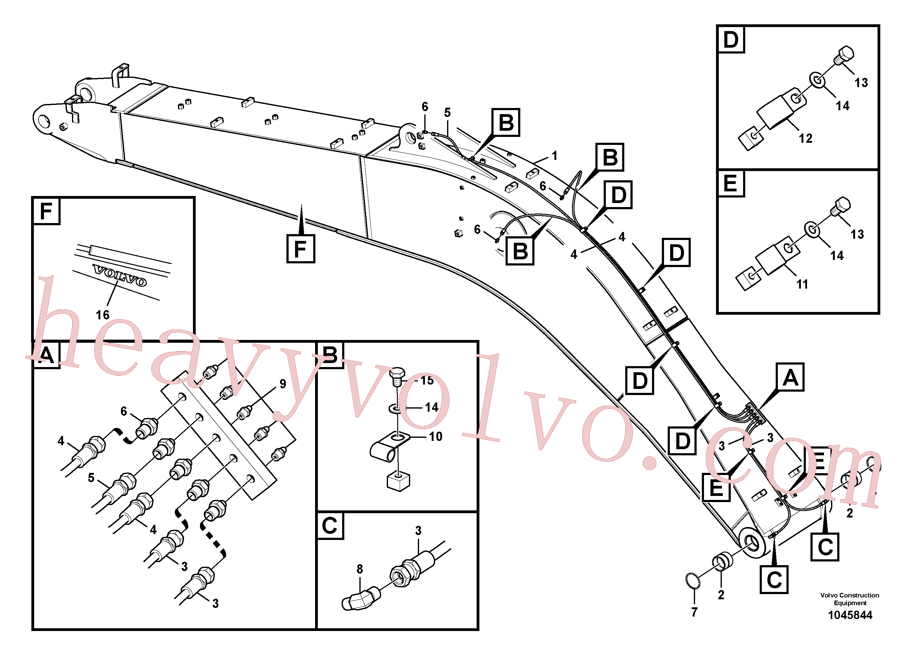VOE14606529 Bushing for Volvo Excavator Parts