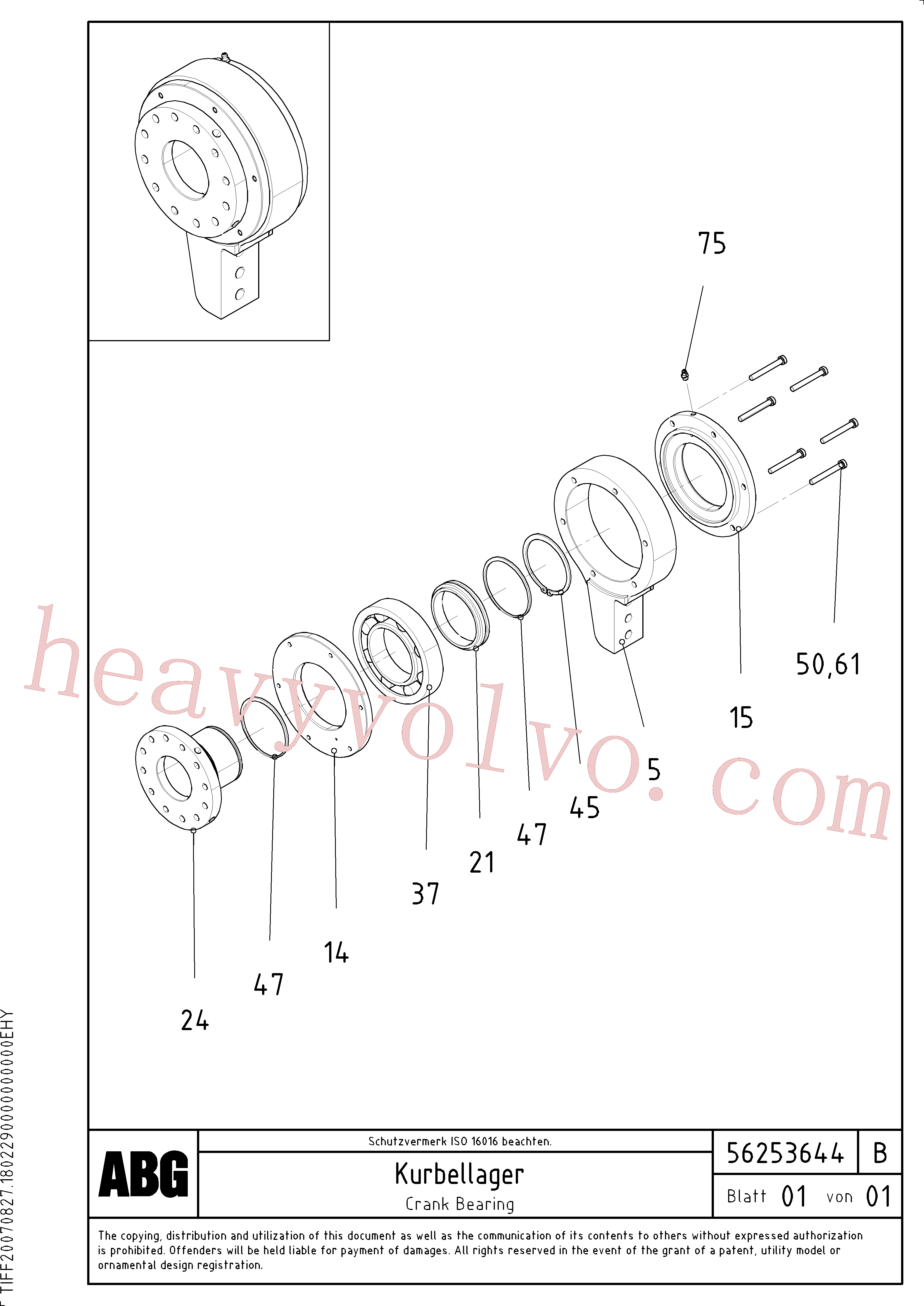 China Made RM58834375 Ring parts for Volvo Excavator