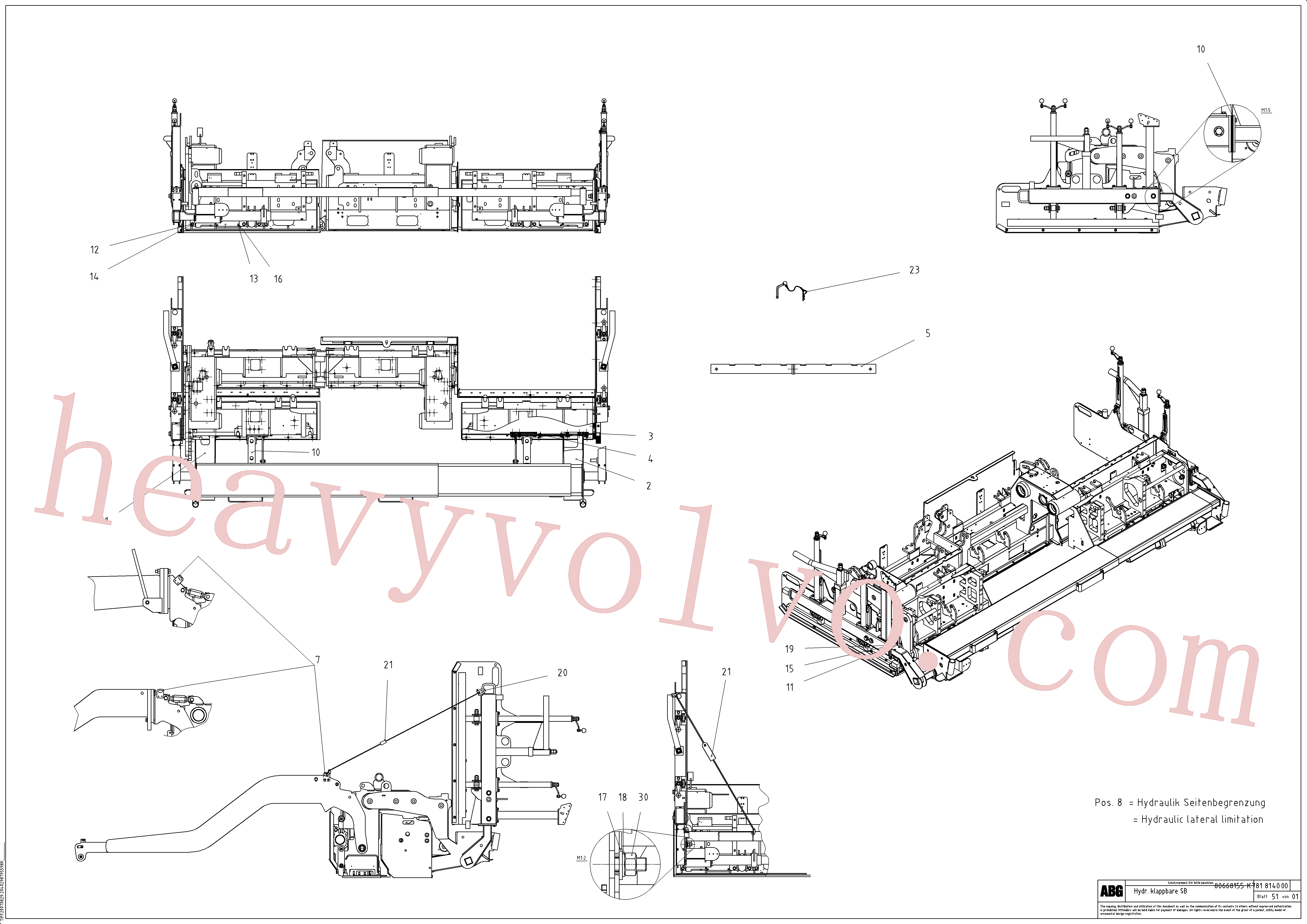 Volvo excavator part RM80667603 Bolt for sale
