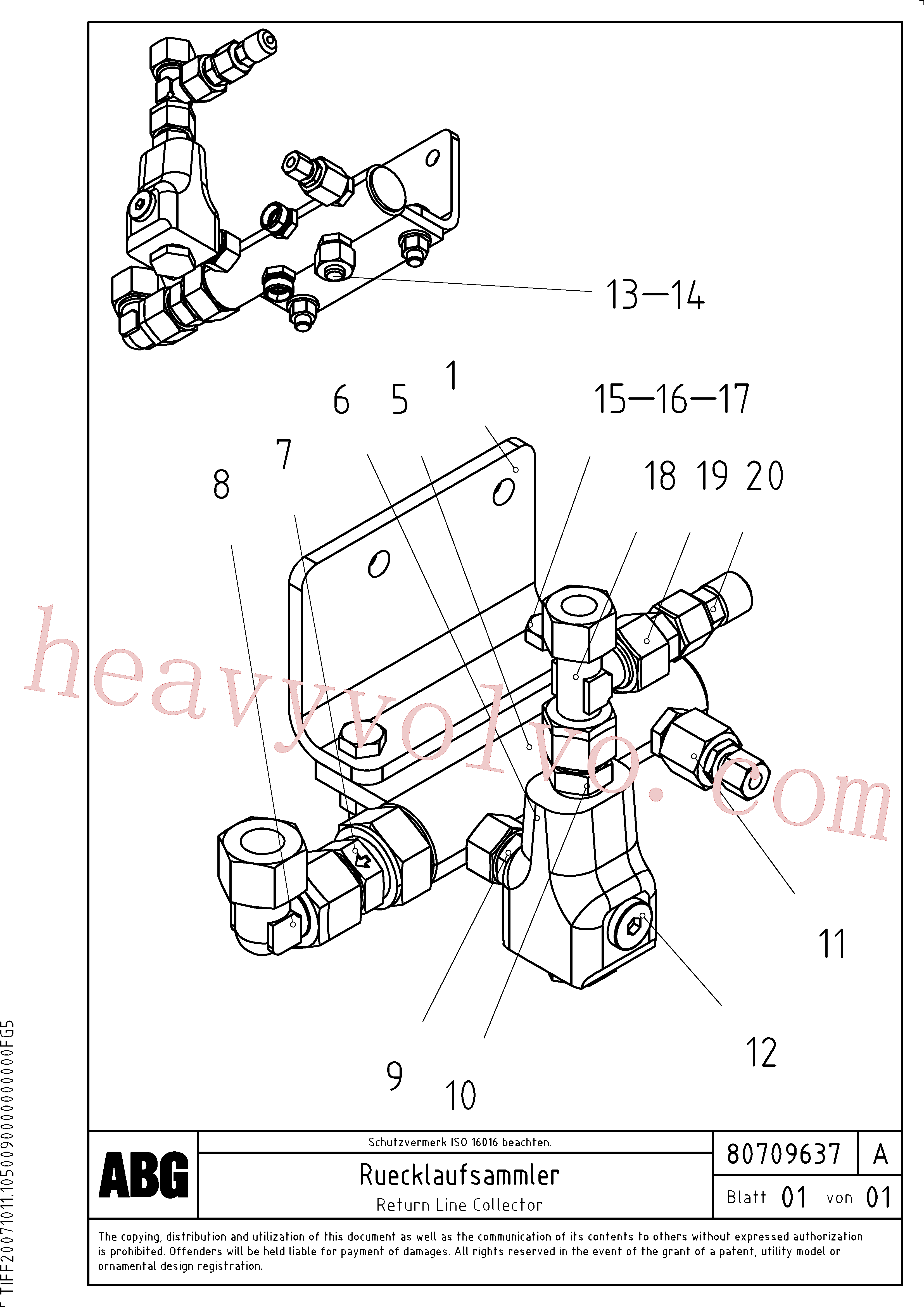 Volvo excavator part RM14090716 Stud for sale