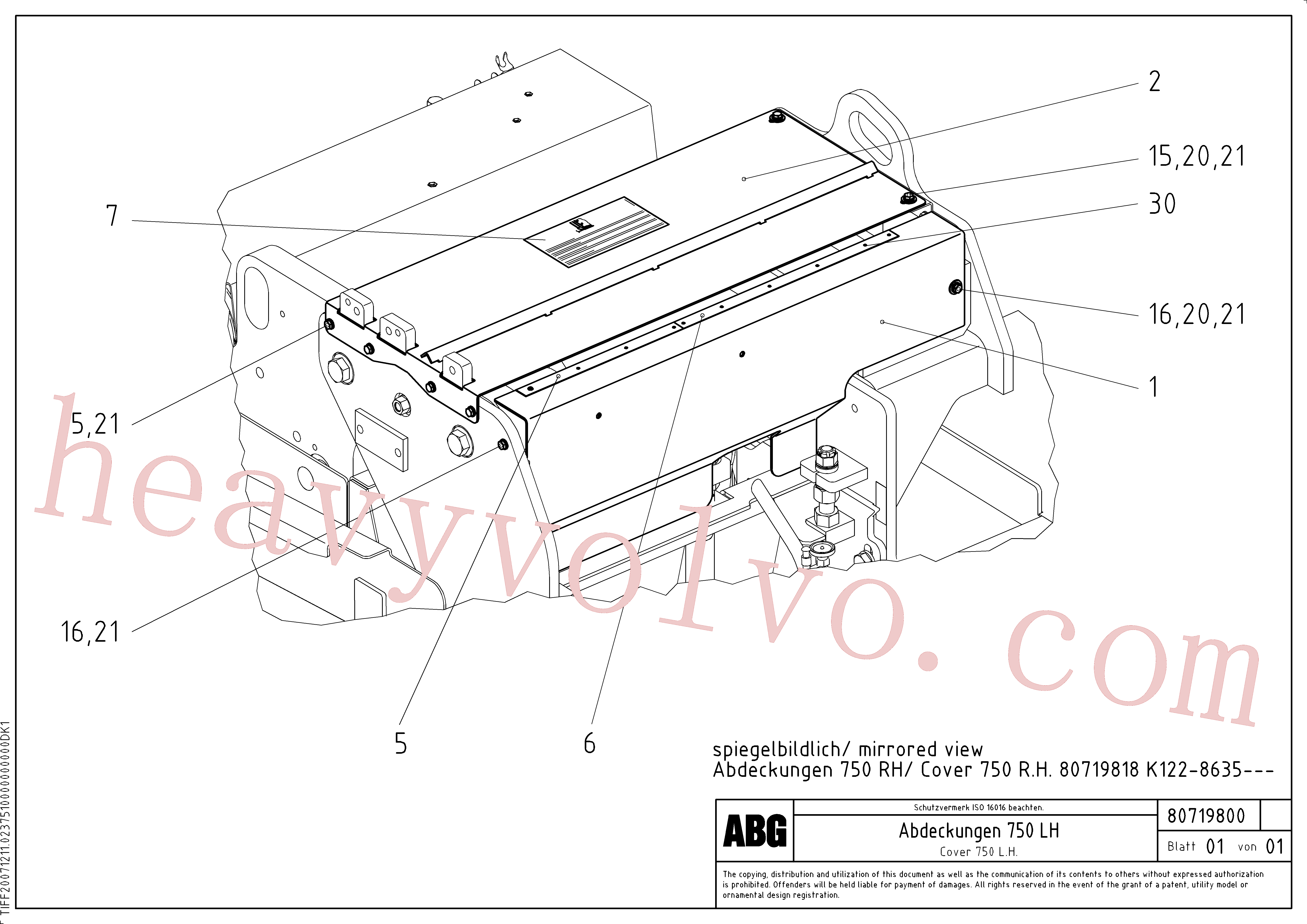 Volvo Assembly RM80713761 Cover for sale