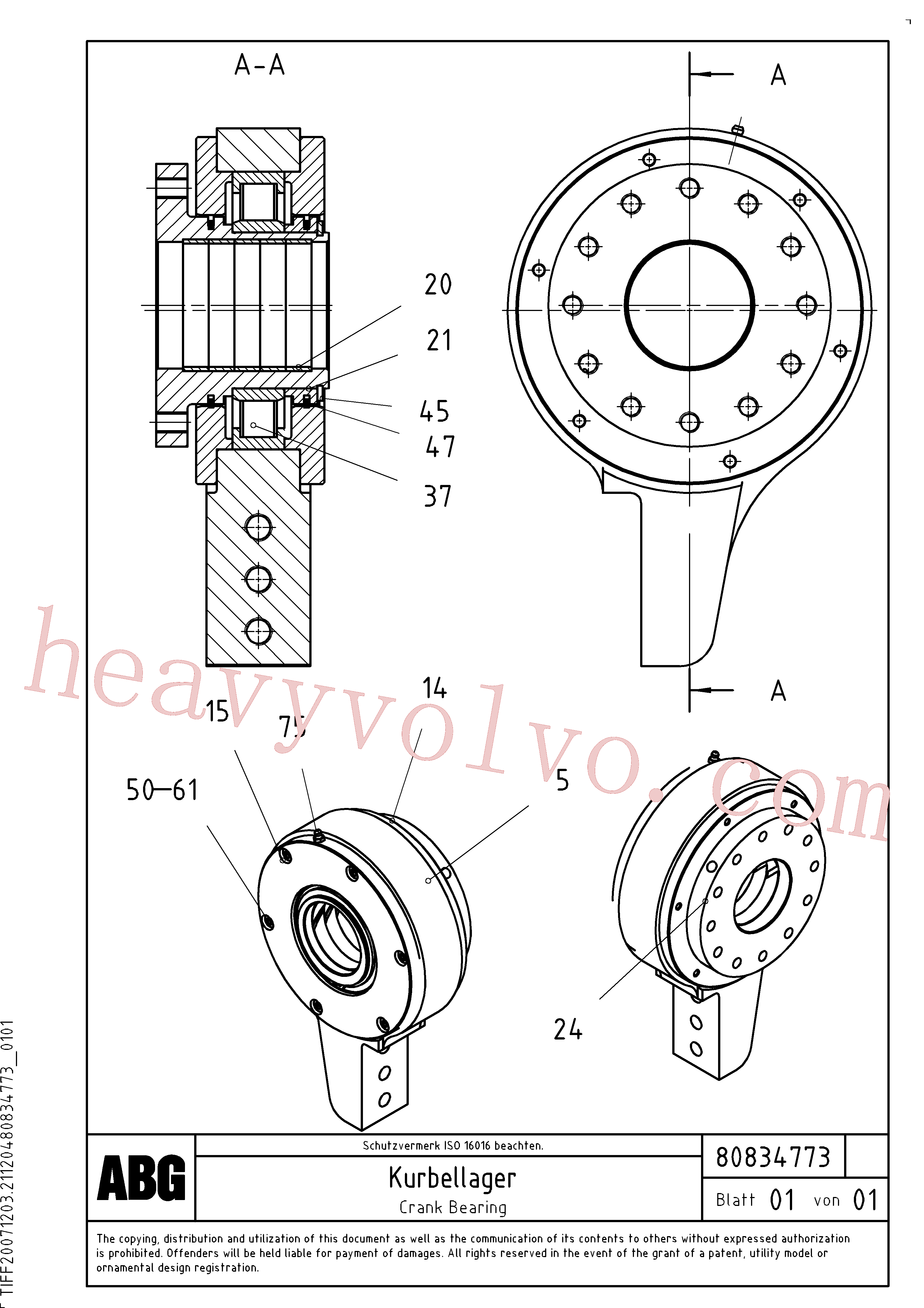 China Made RM58834375 Ring parts for Volvo Excavator