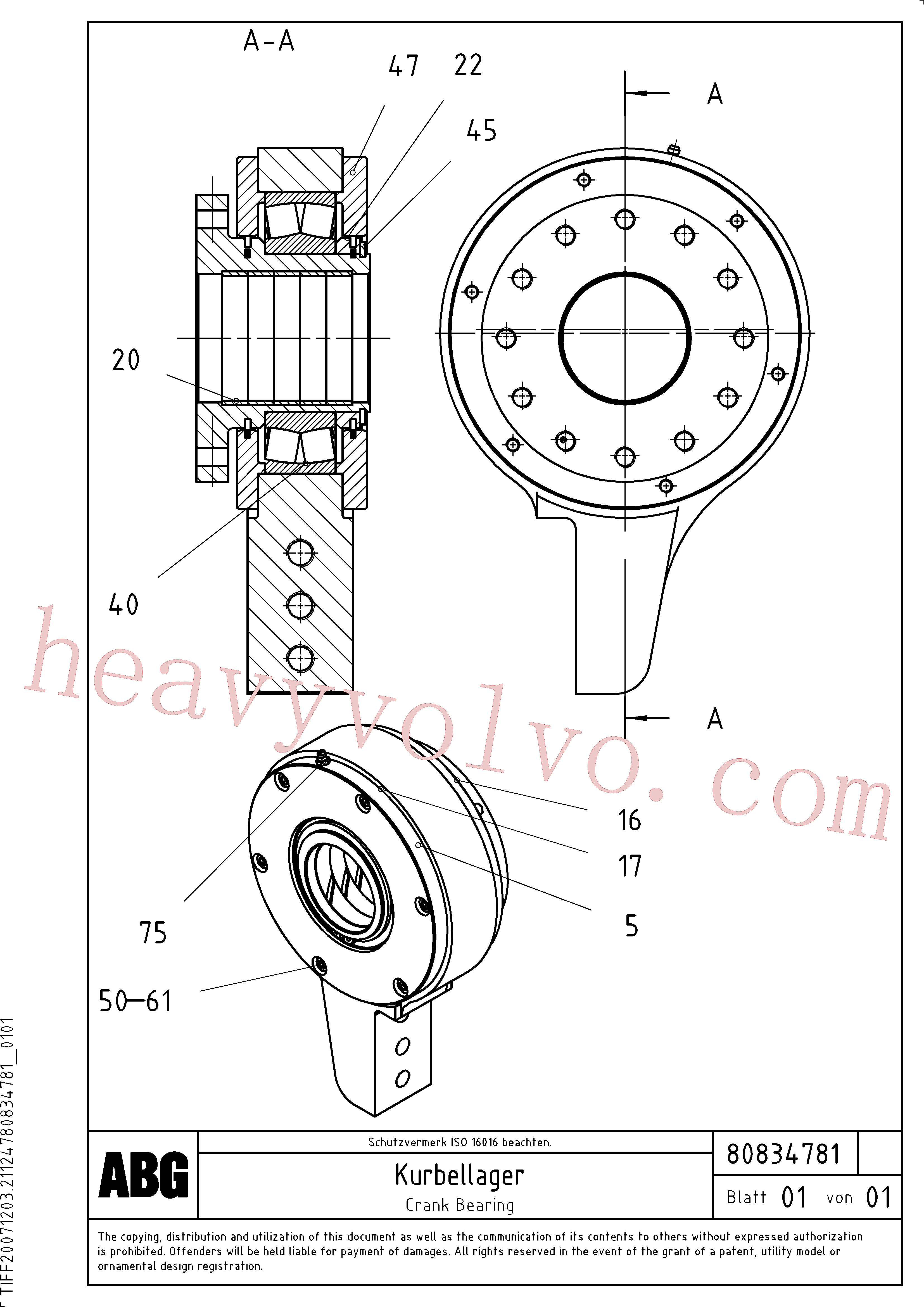 China Made RM58834375 Ring parts for Volvo Excavator