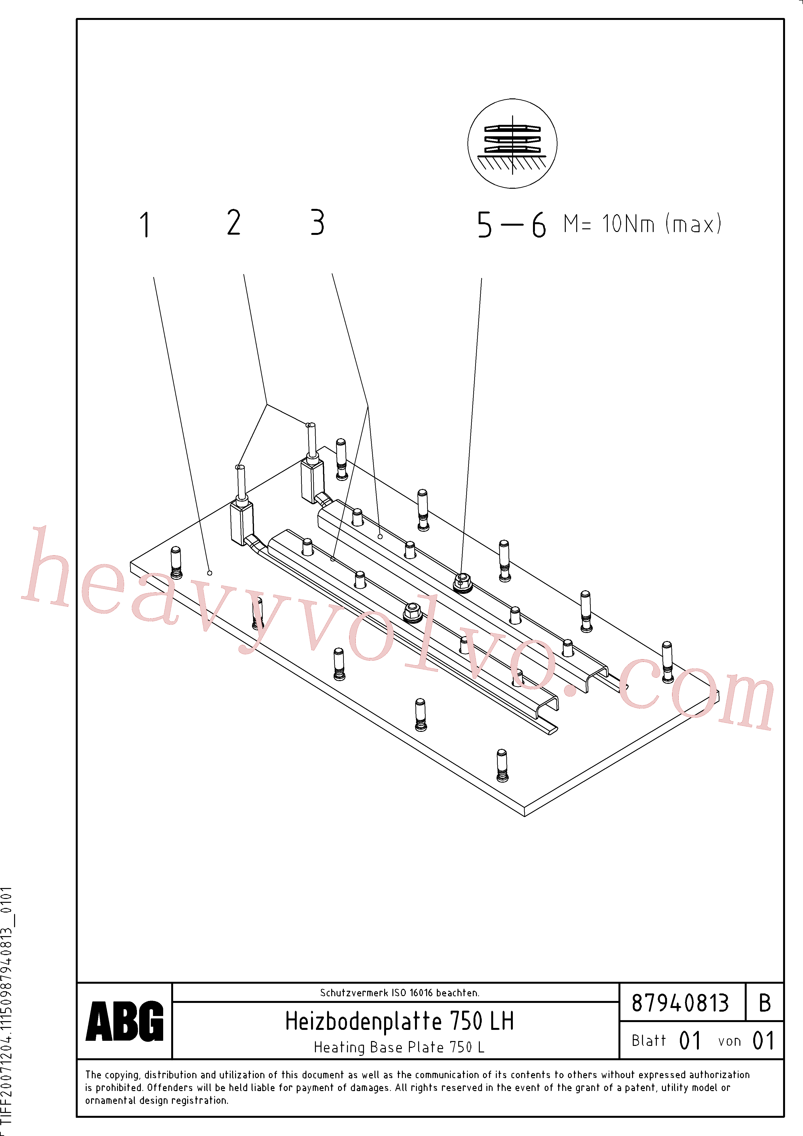 RM80633217 Heater, Heating pipe for Volvo Excavator spare