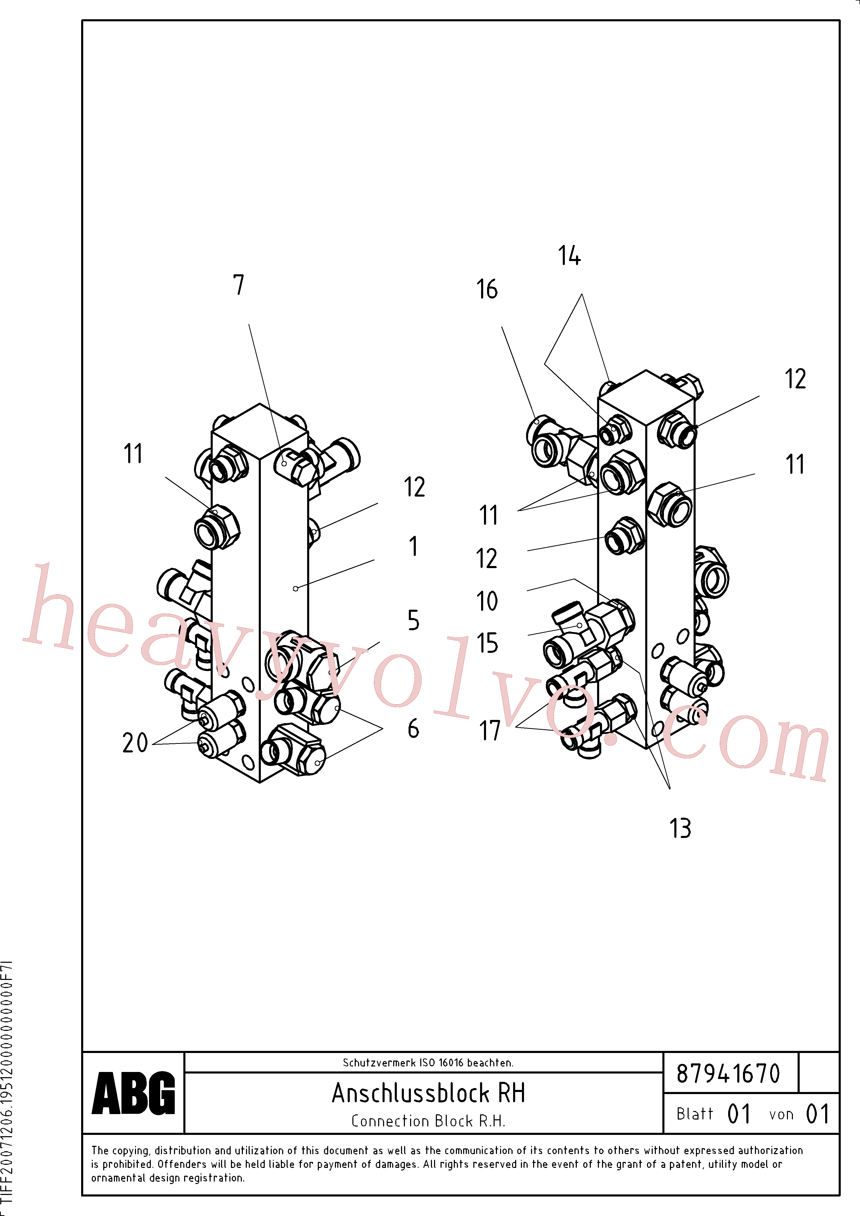 RM58900960 Stud for Volvo Excavator spare