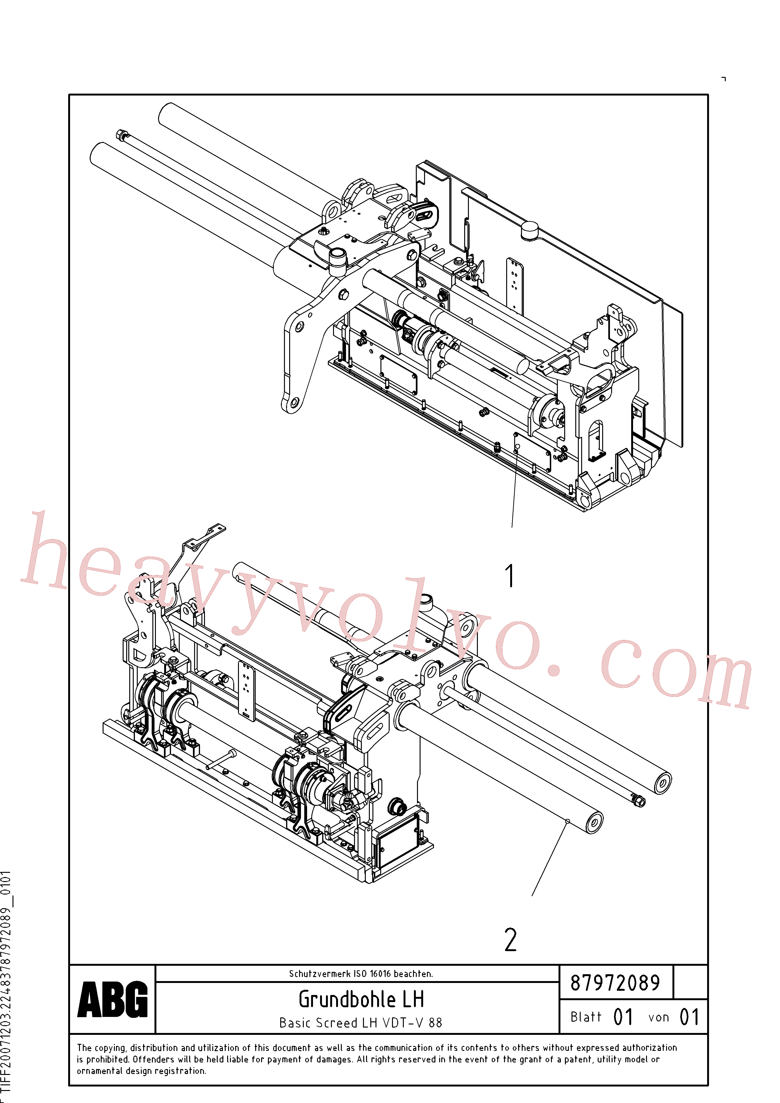 Volvo excavator part RM80667603 Bolt for sale