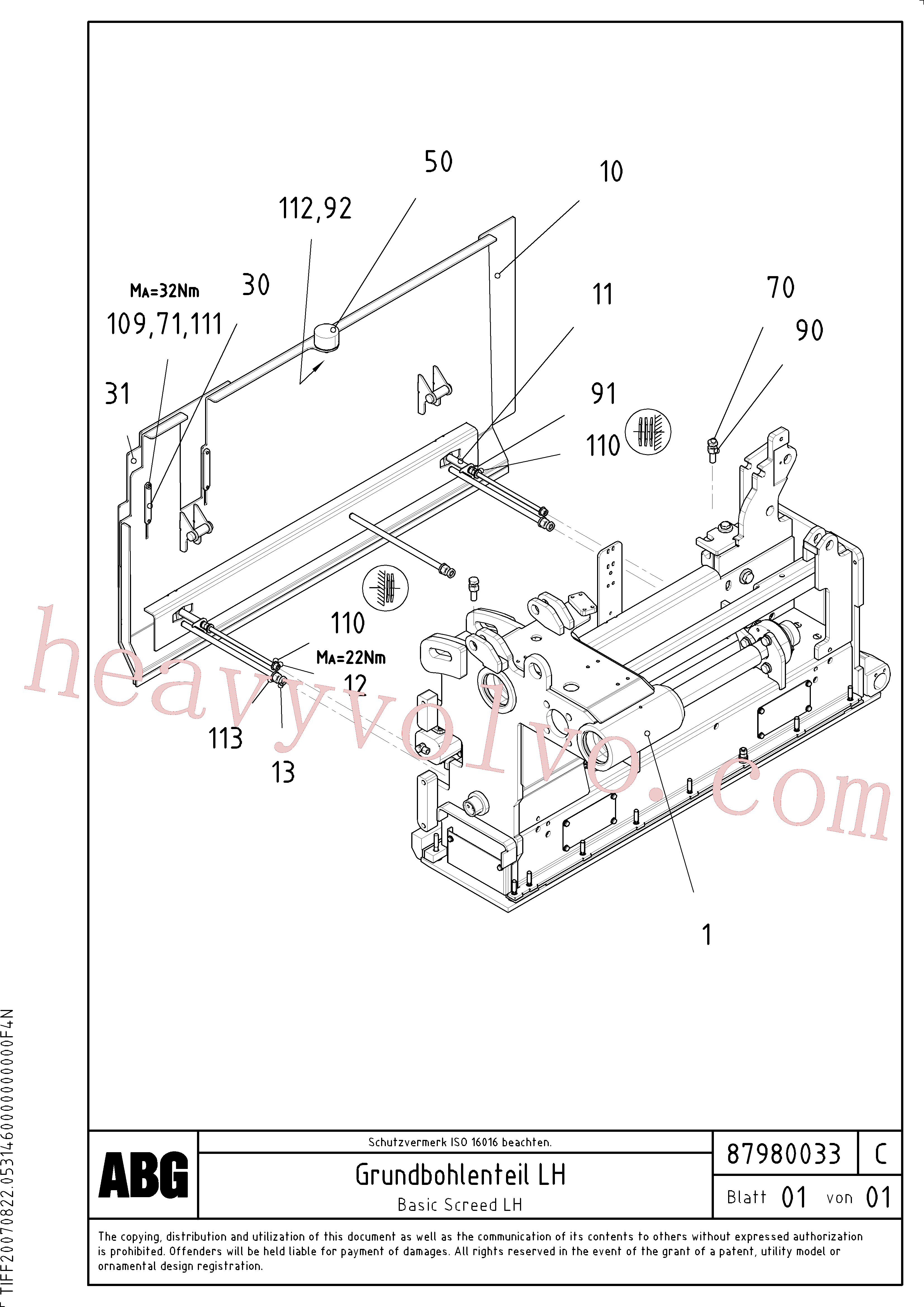 RM96713185 Hexagon screw for Volvo Excavator spare