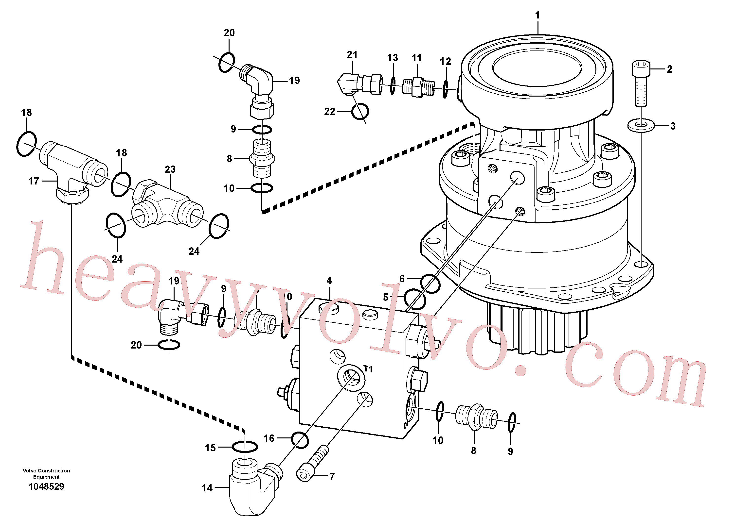 China Made VOE935028 T-nipple parts for Volvo Excavator