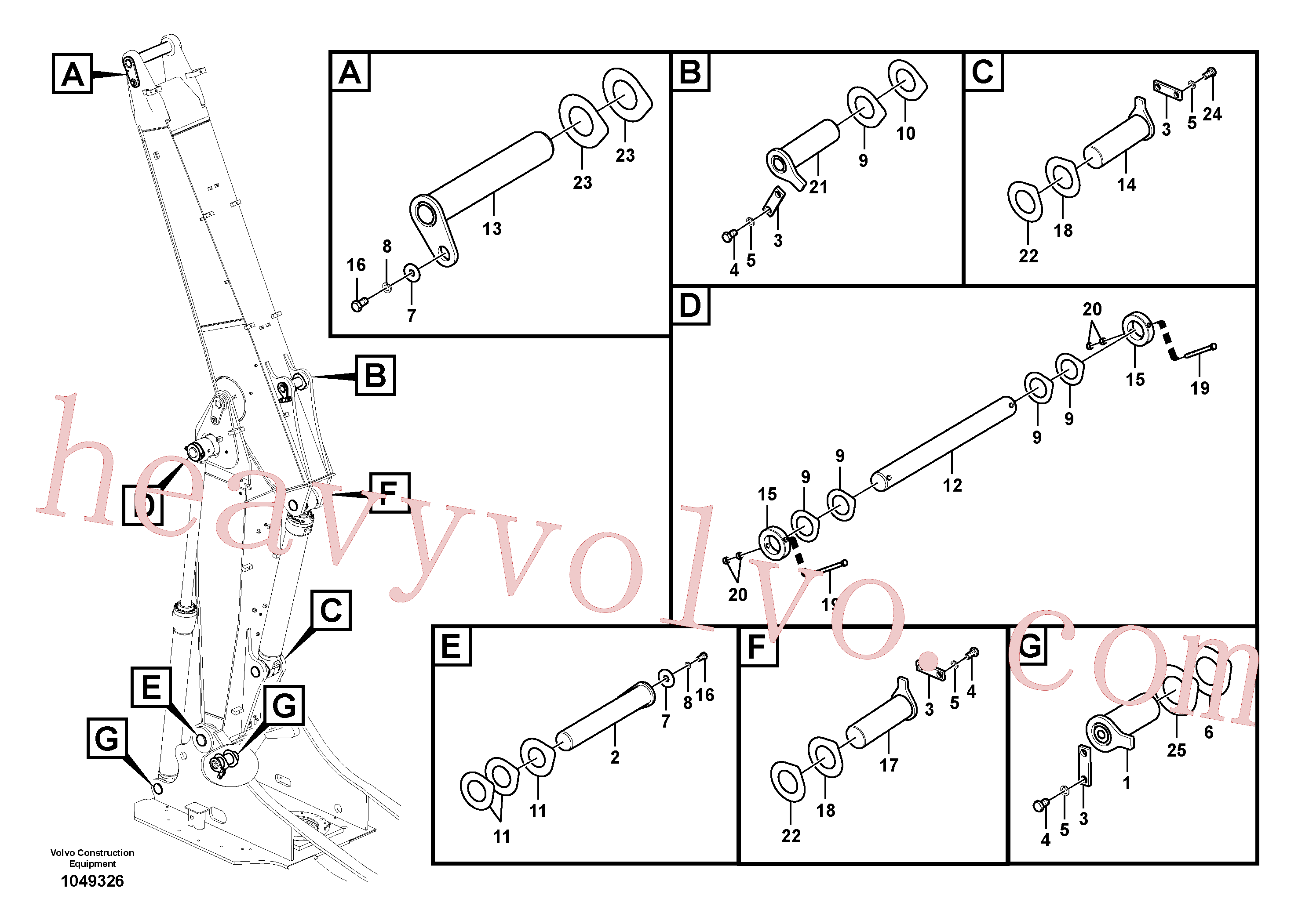 Volvo excavator part VOE14703237 Shim for sale
