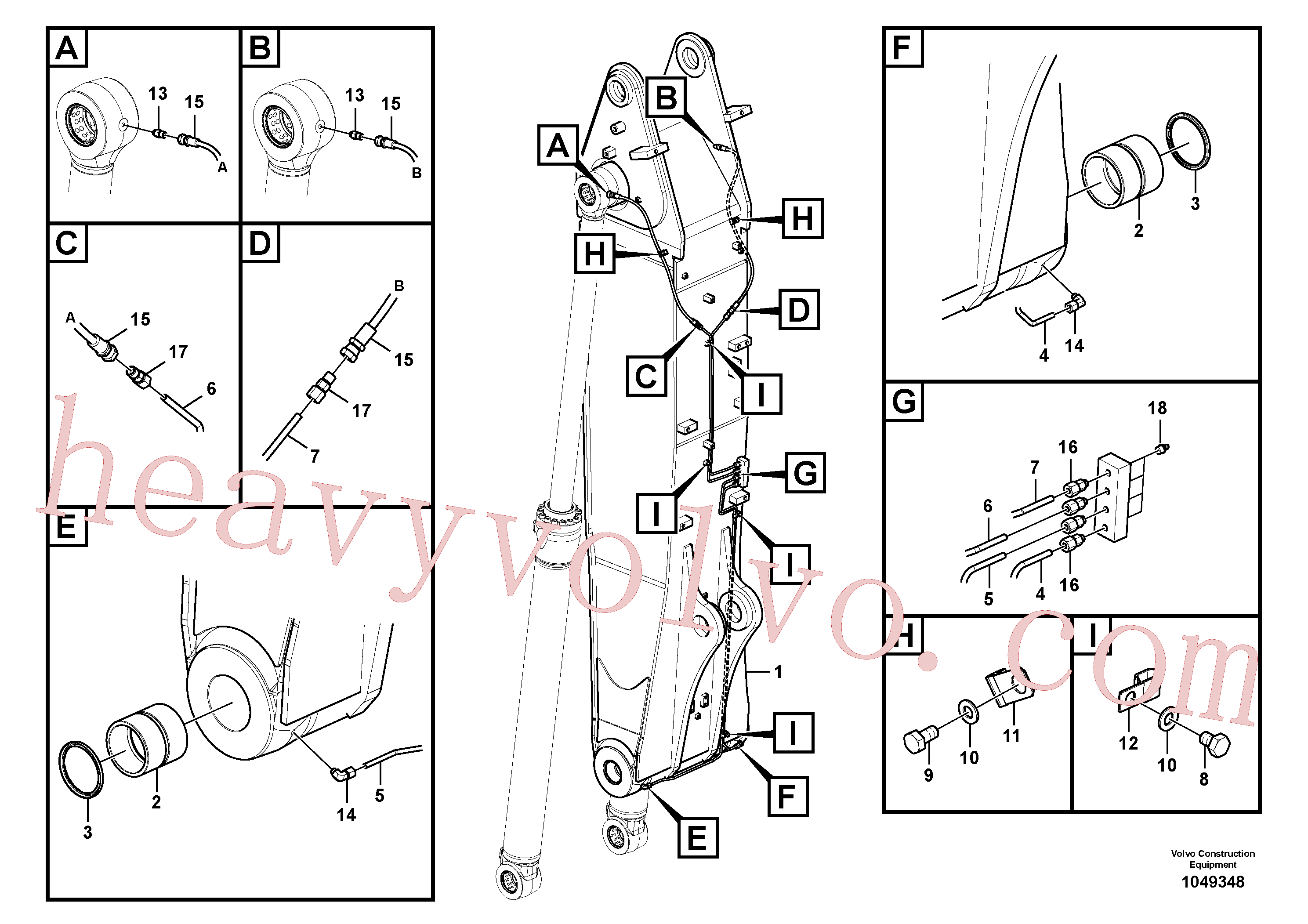 China Made VOE14606968 Boom parts for Volvo Excavator