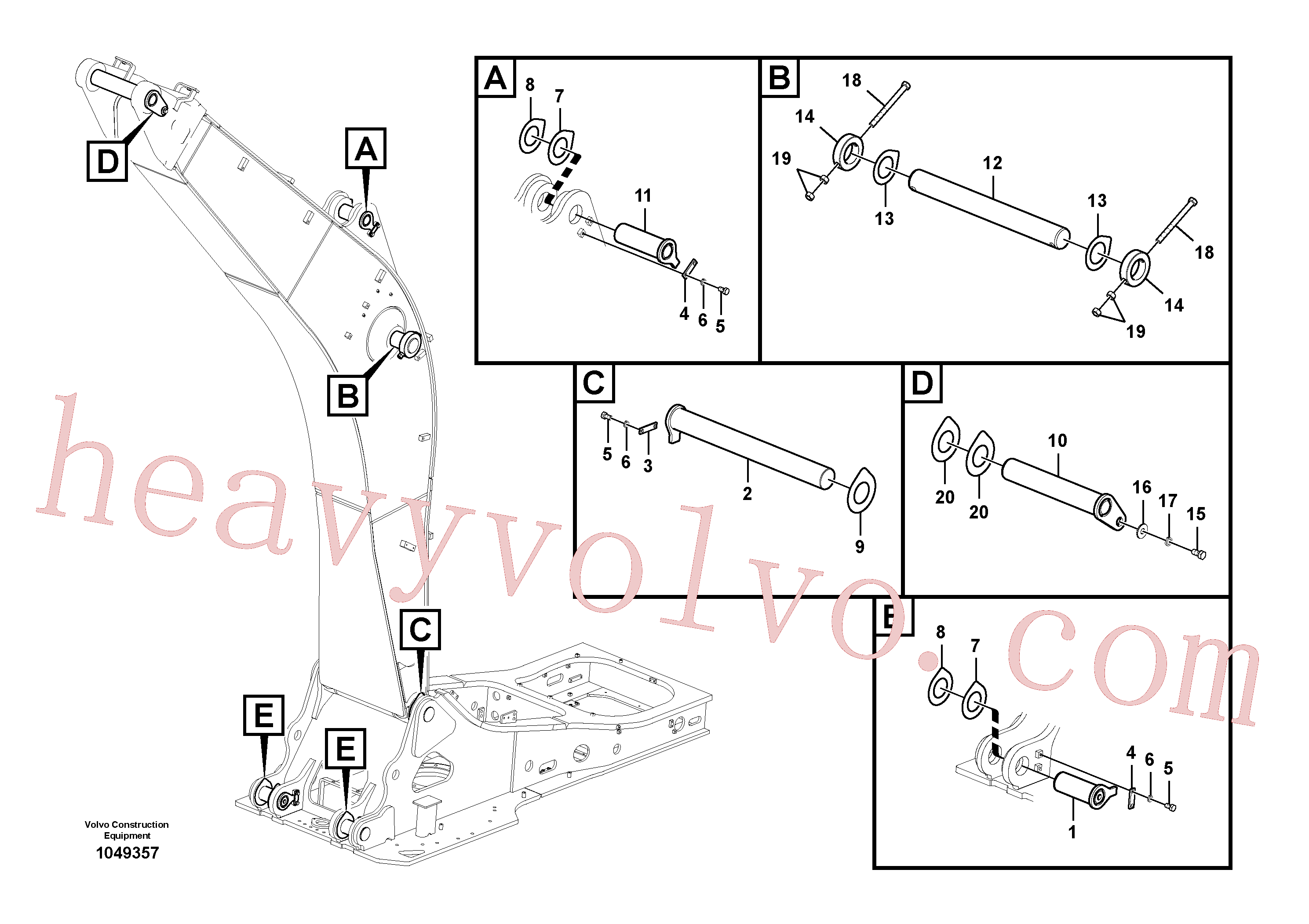 VOE14549854 for Volvo Links to boom(1049357 assembly)