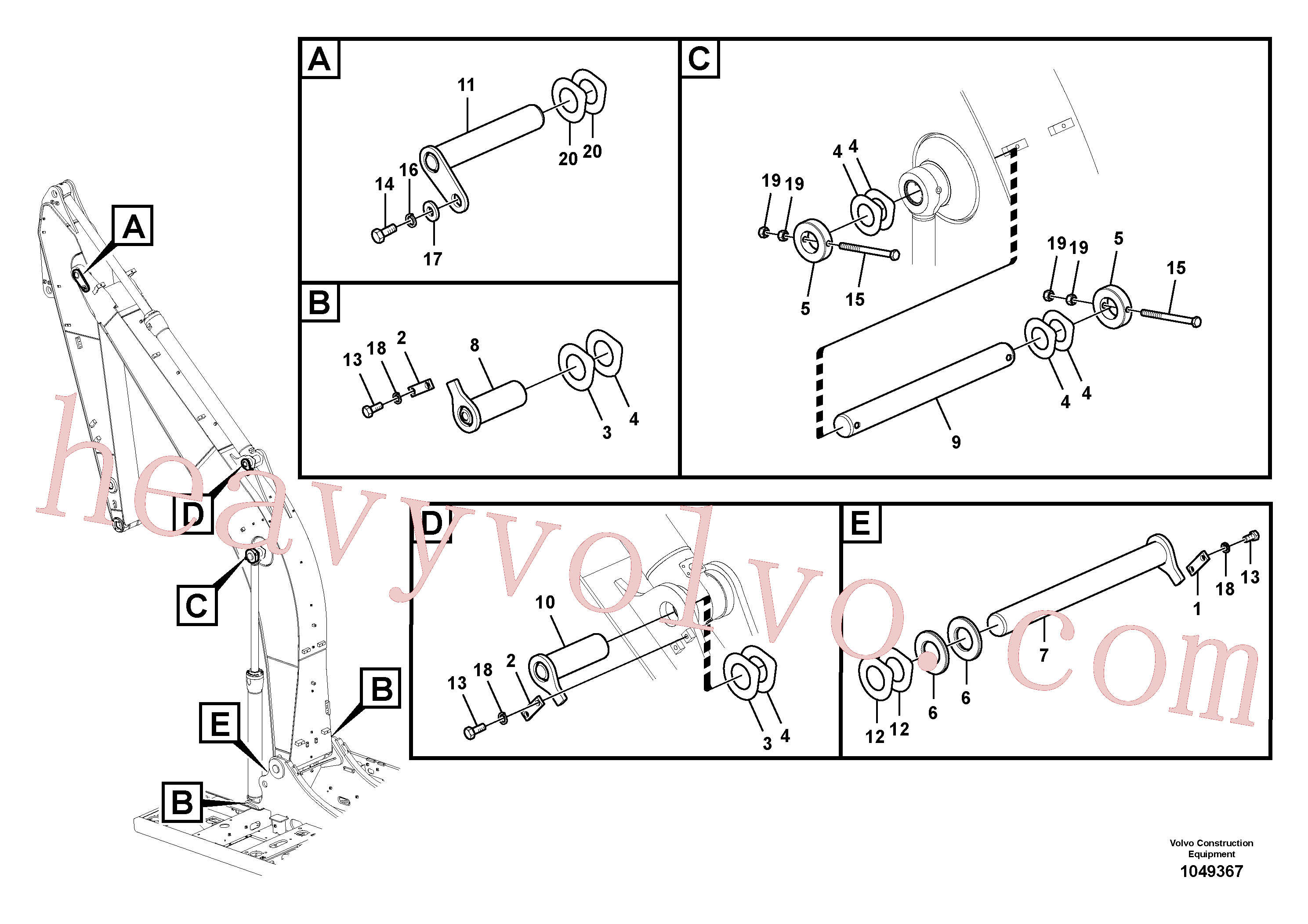 Wholesale VOE997994 Hexagon screw for Volvo Excavator