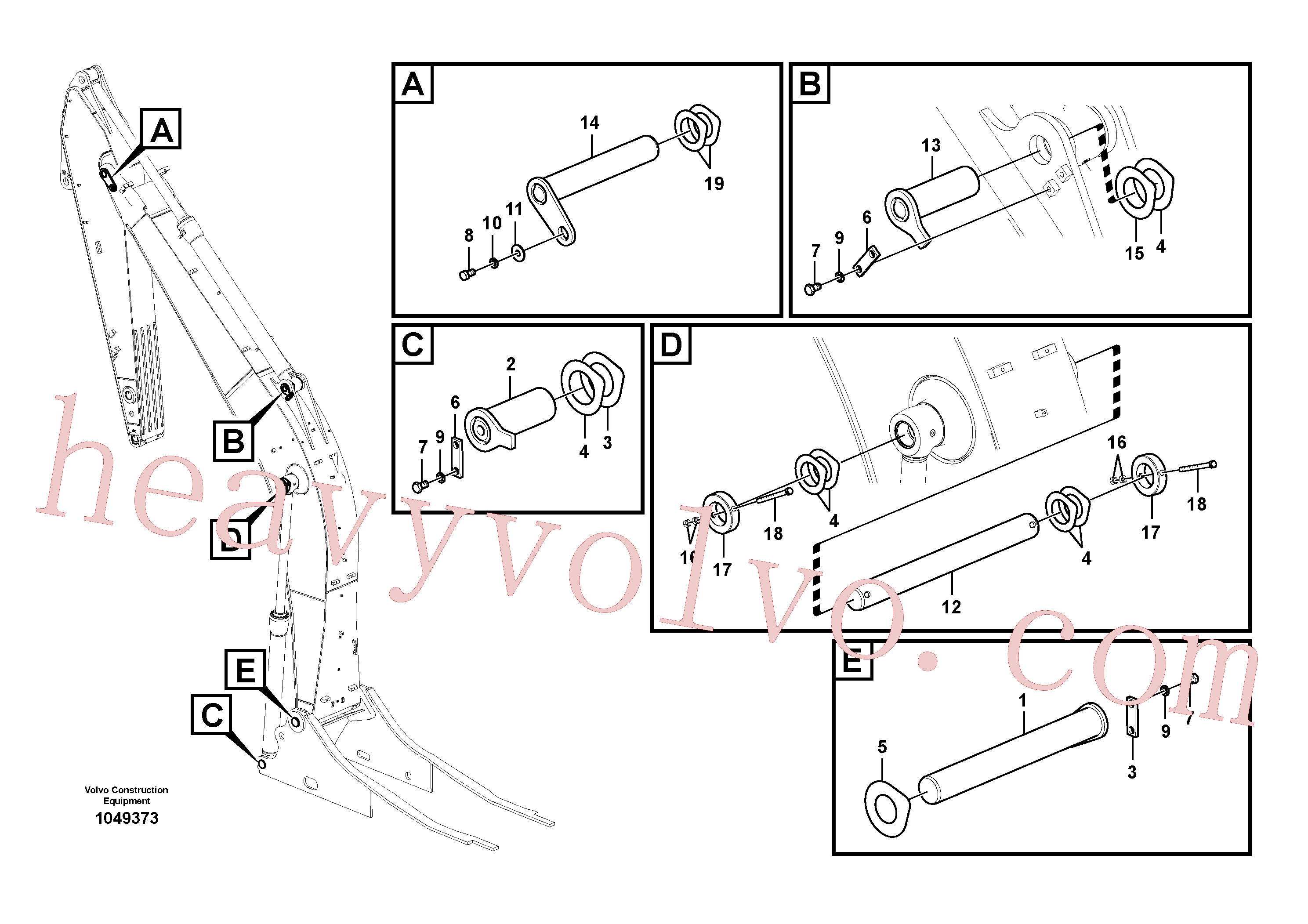 Volvo excavator part VOE14703237 Shim for sale