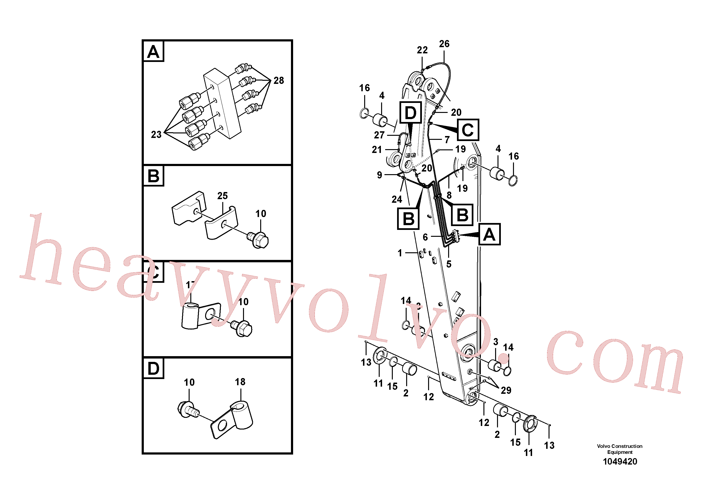 VOE14550824 Nipple for Volvo Excavator spare
