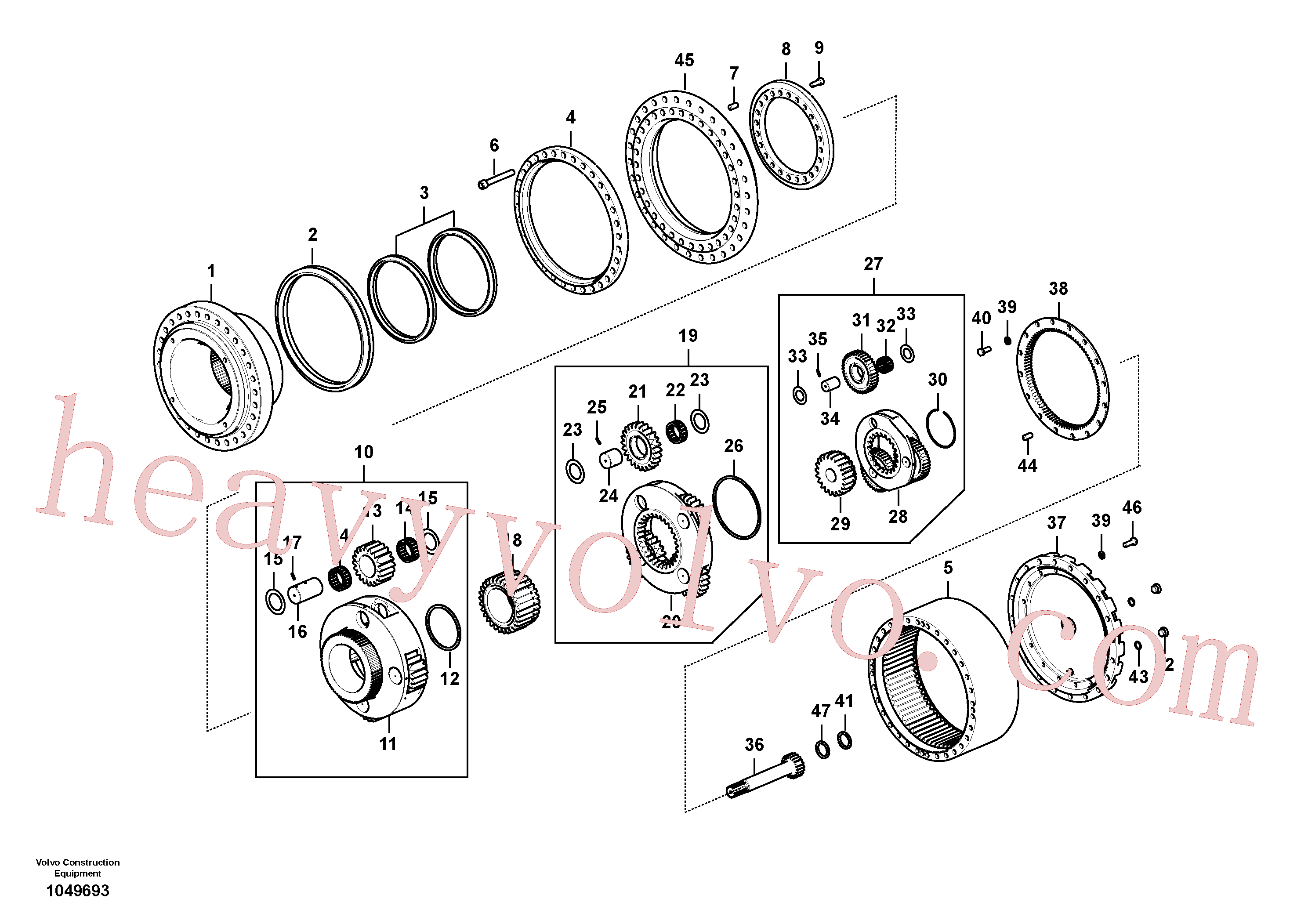 China Made VOE14620667 Needle bearing parts for Volvo Excavator
