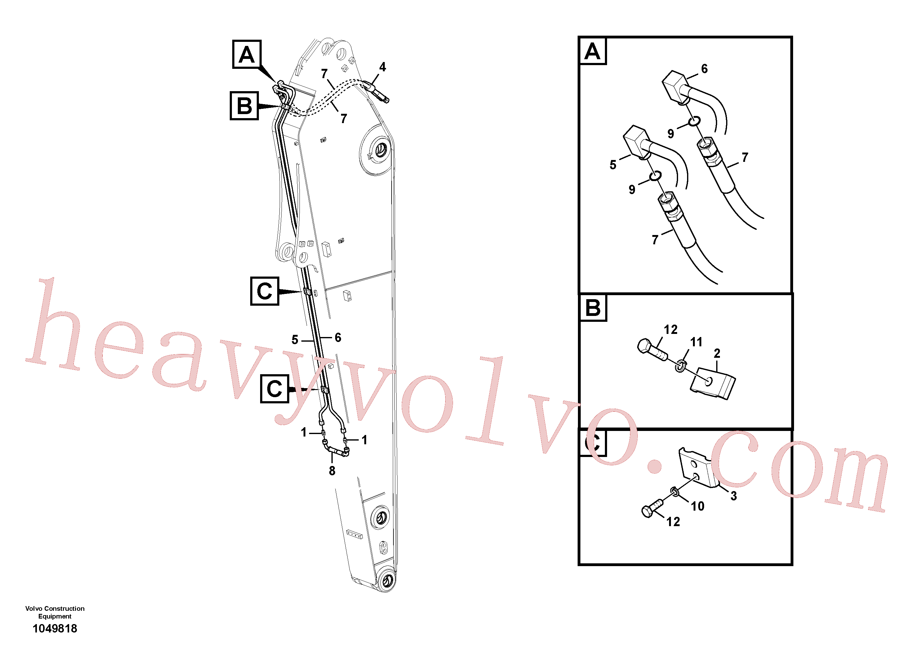 VOE14539709 Pipe for Volvo Excavator Parts