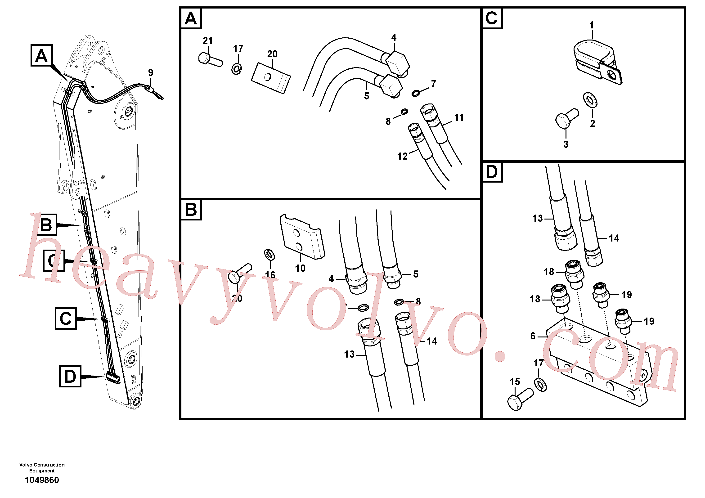 Wholesale SA1174-58220 Rubber clamp for Volvo Excavator