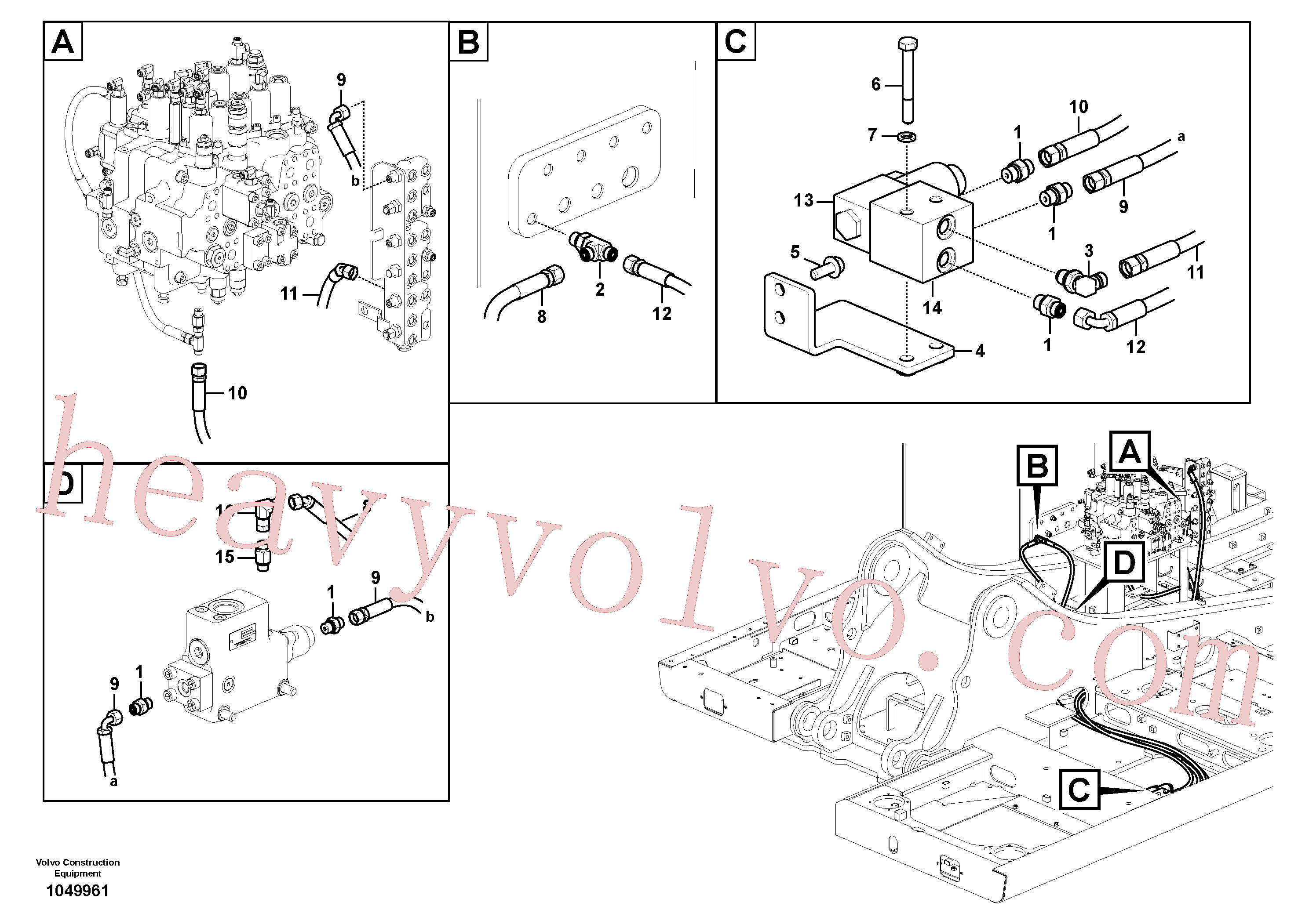 Volvo excavator part VOE937412 Pilot for sale
