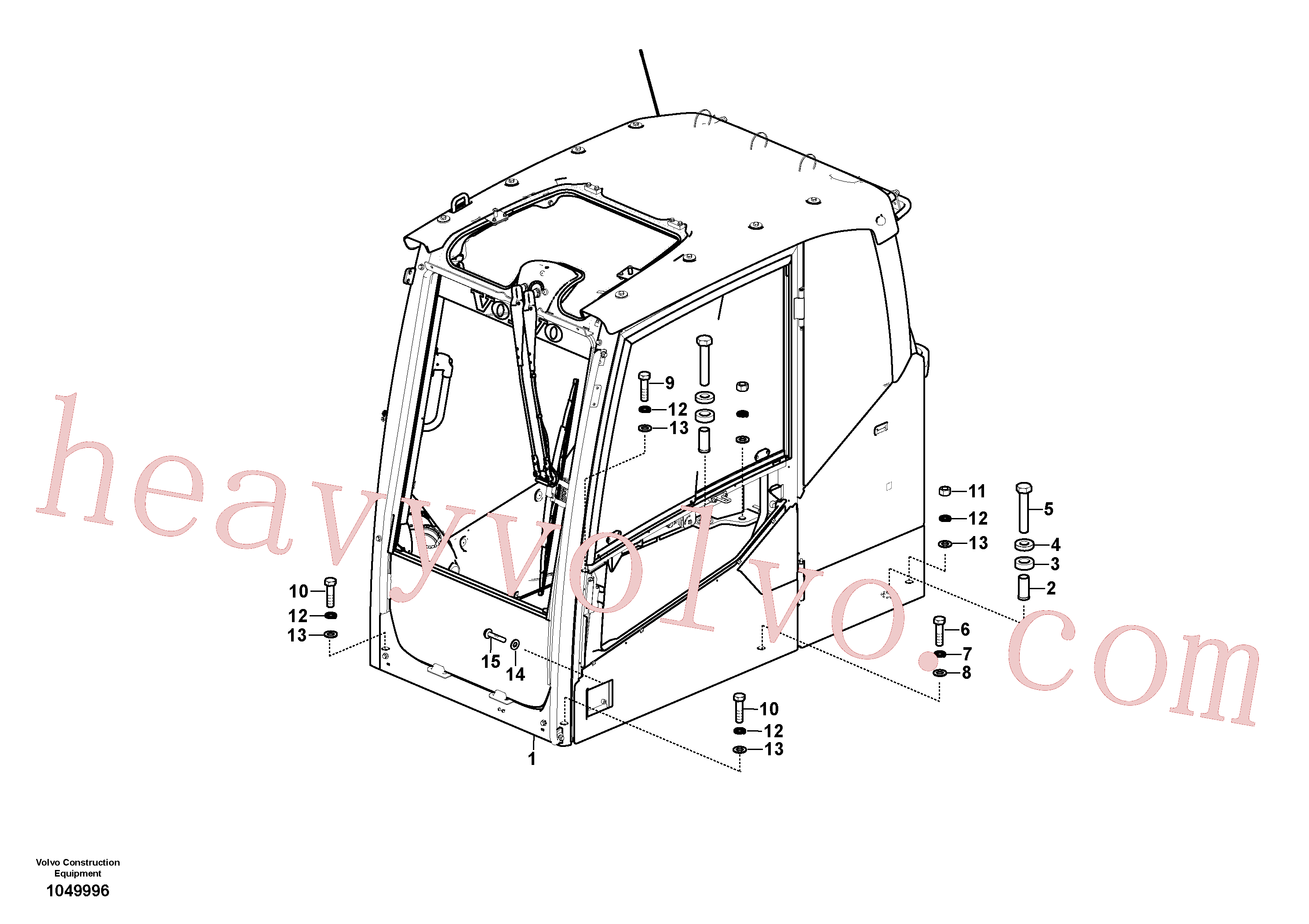 China Made VOE983375 Hexagon screw parts for Volvo Excavator