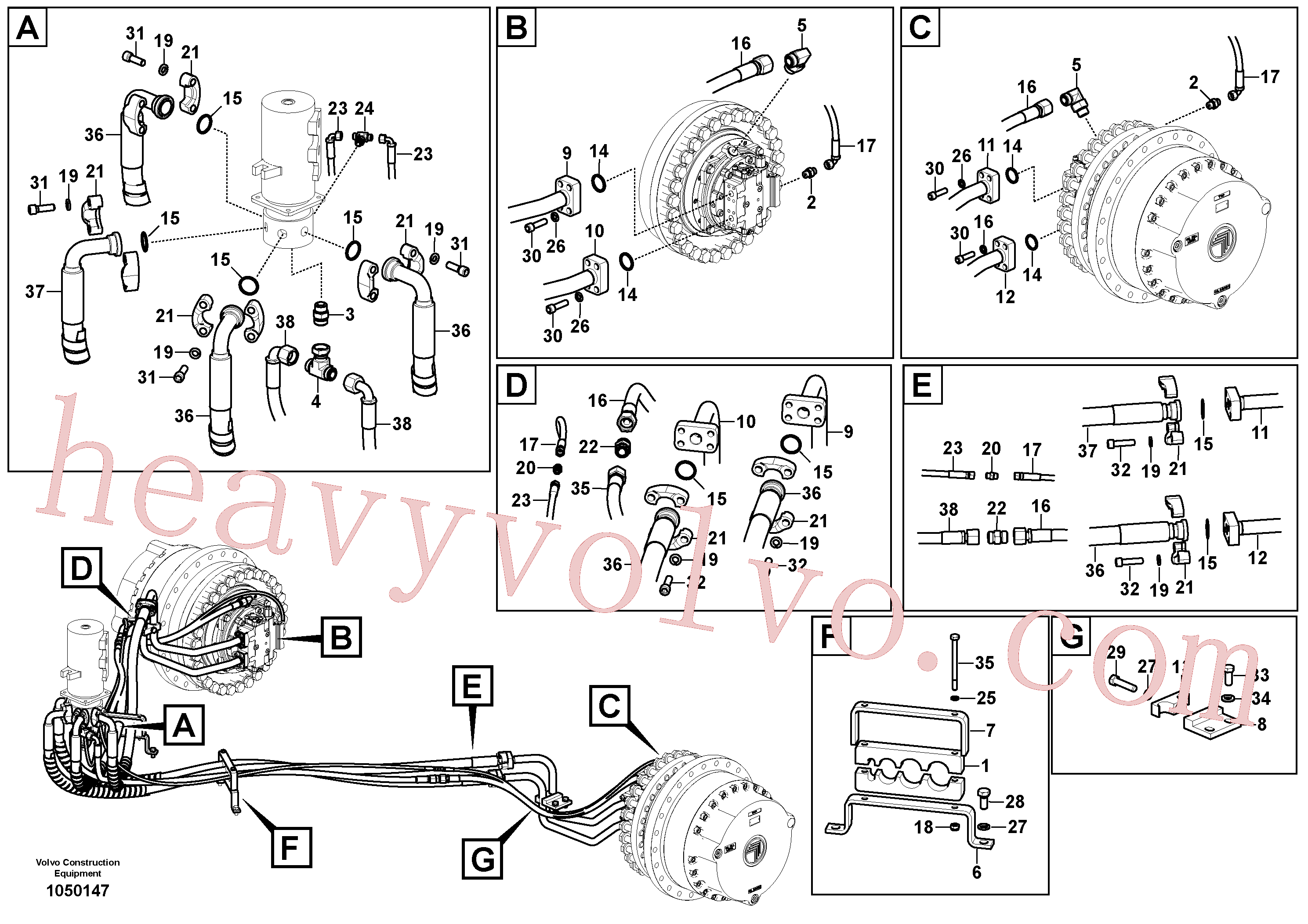 Wholesale VOE15015598 Hose assembly for Volvo Excavator