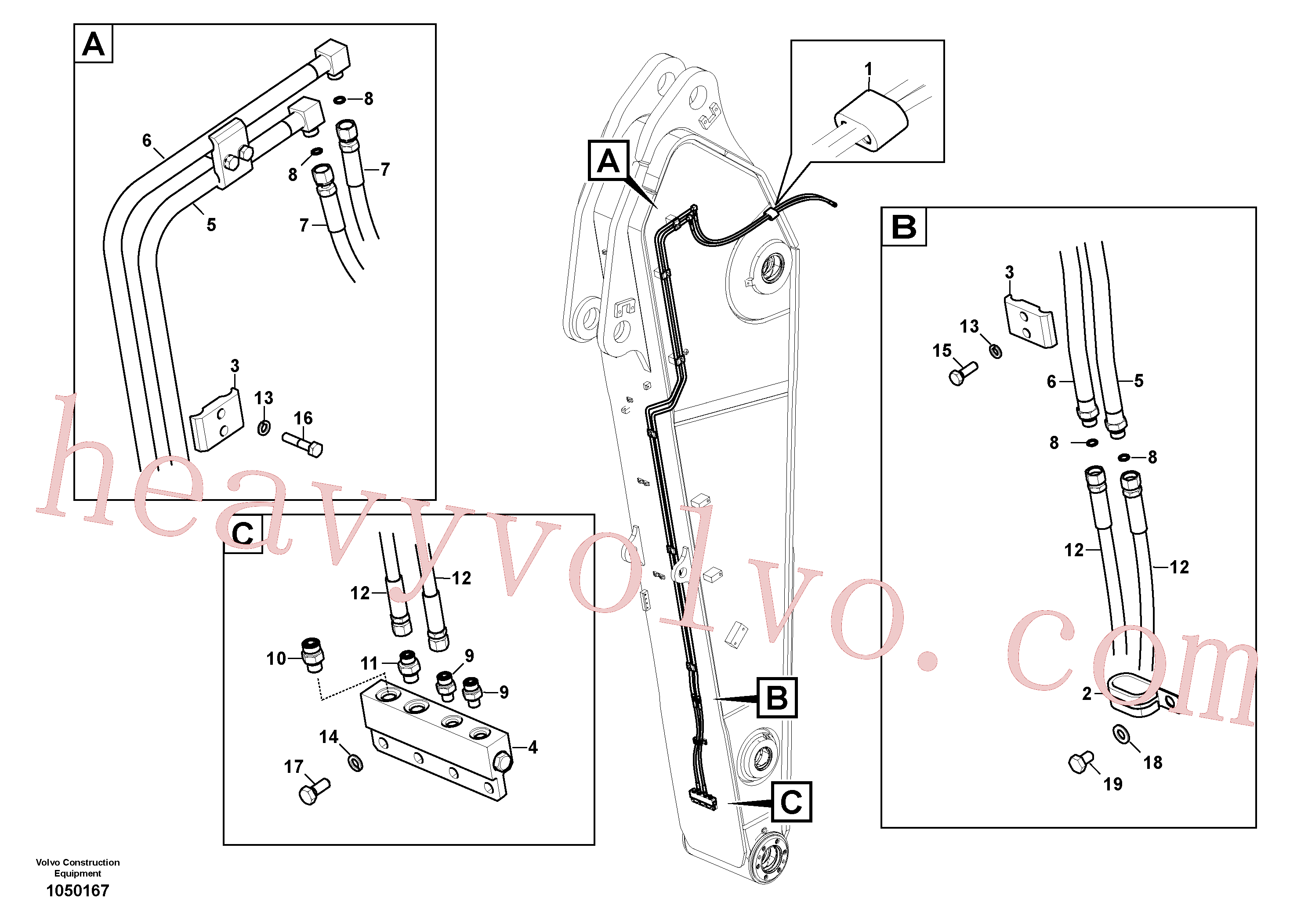 Wholesale SA1174-58220 Rubber clamp for Volvo Excavator