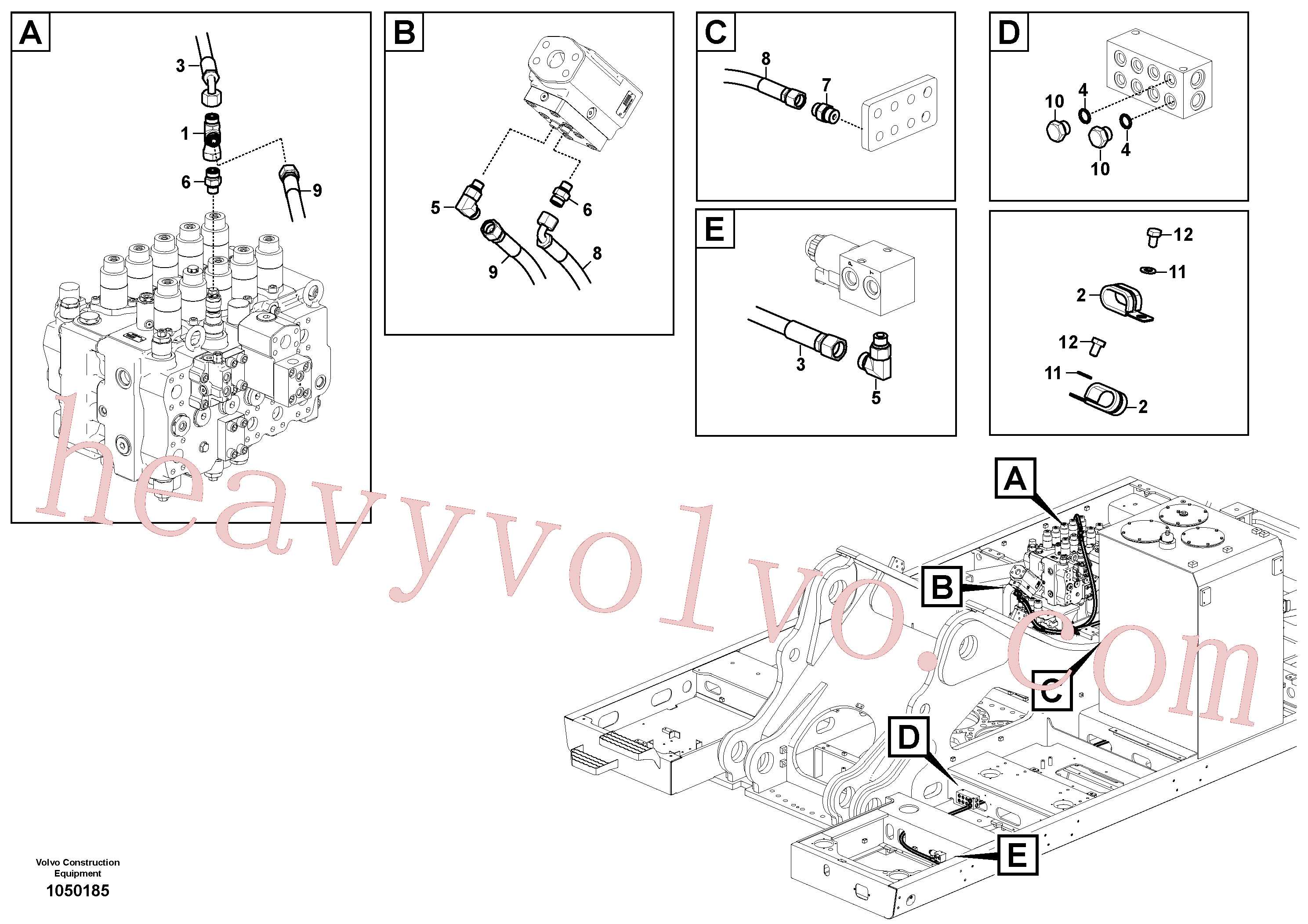 Volvo Assembly VOE937185 Hose assembly for sale