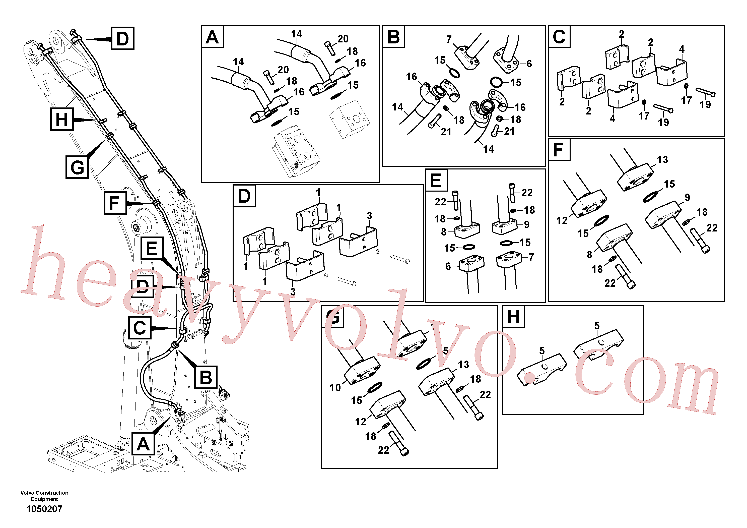 VOE14704455 Pipe for Volvo Excavator spare