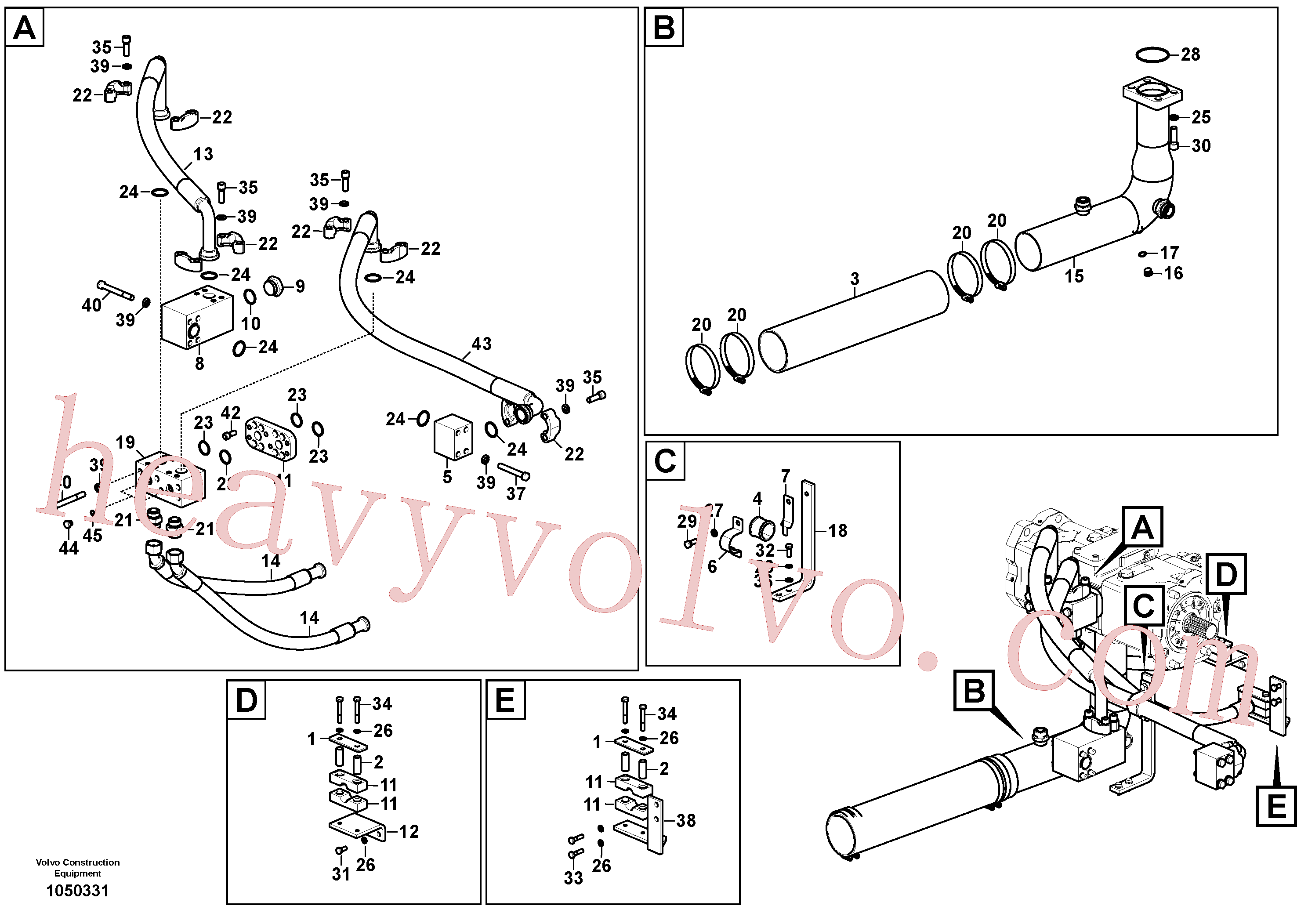 VOE997440 Hexagon screw for Volvo Excavator Parts