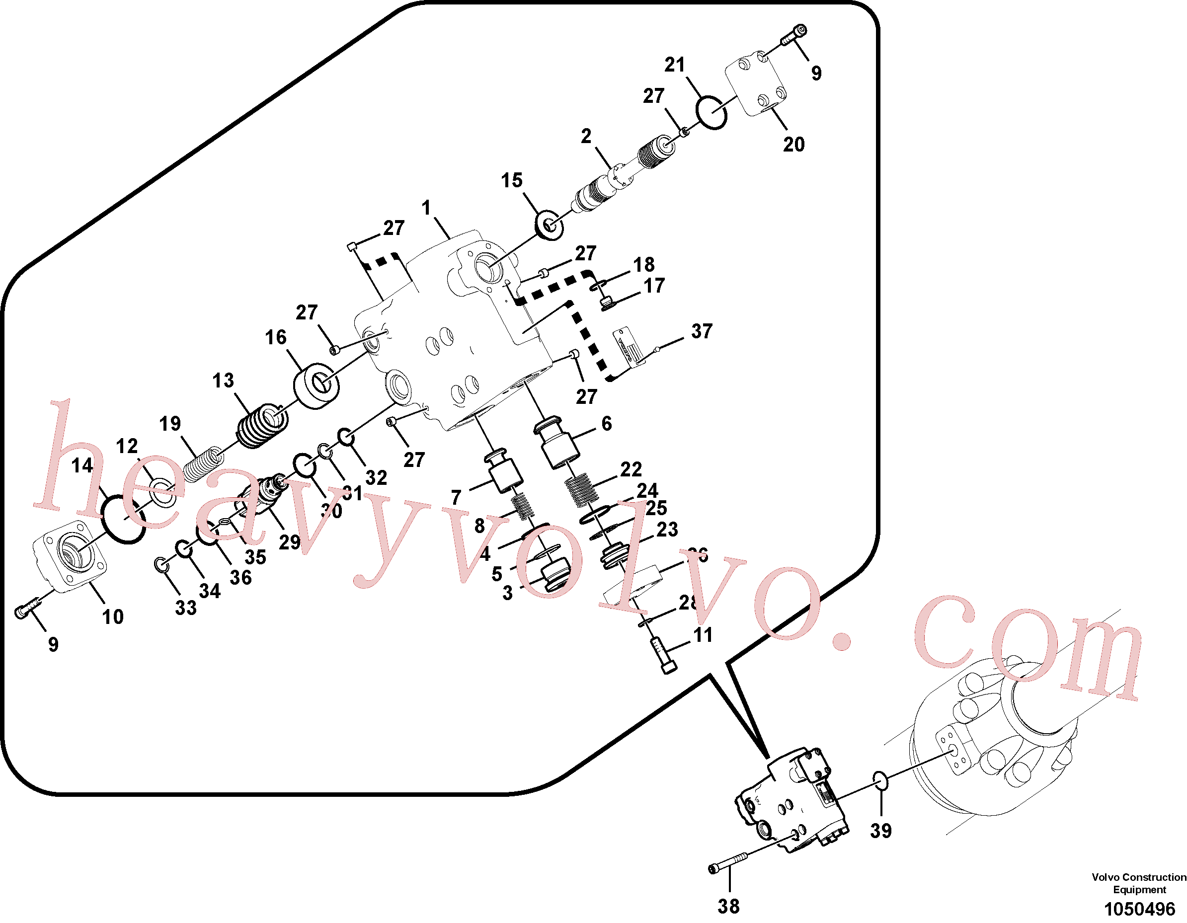 VOE14510949 Poppet for Volvo Excavator spare