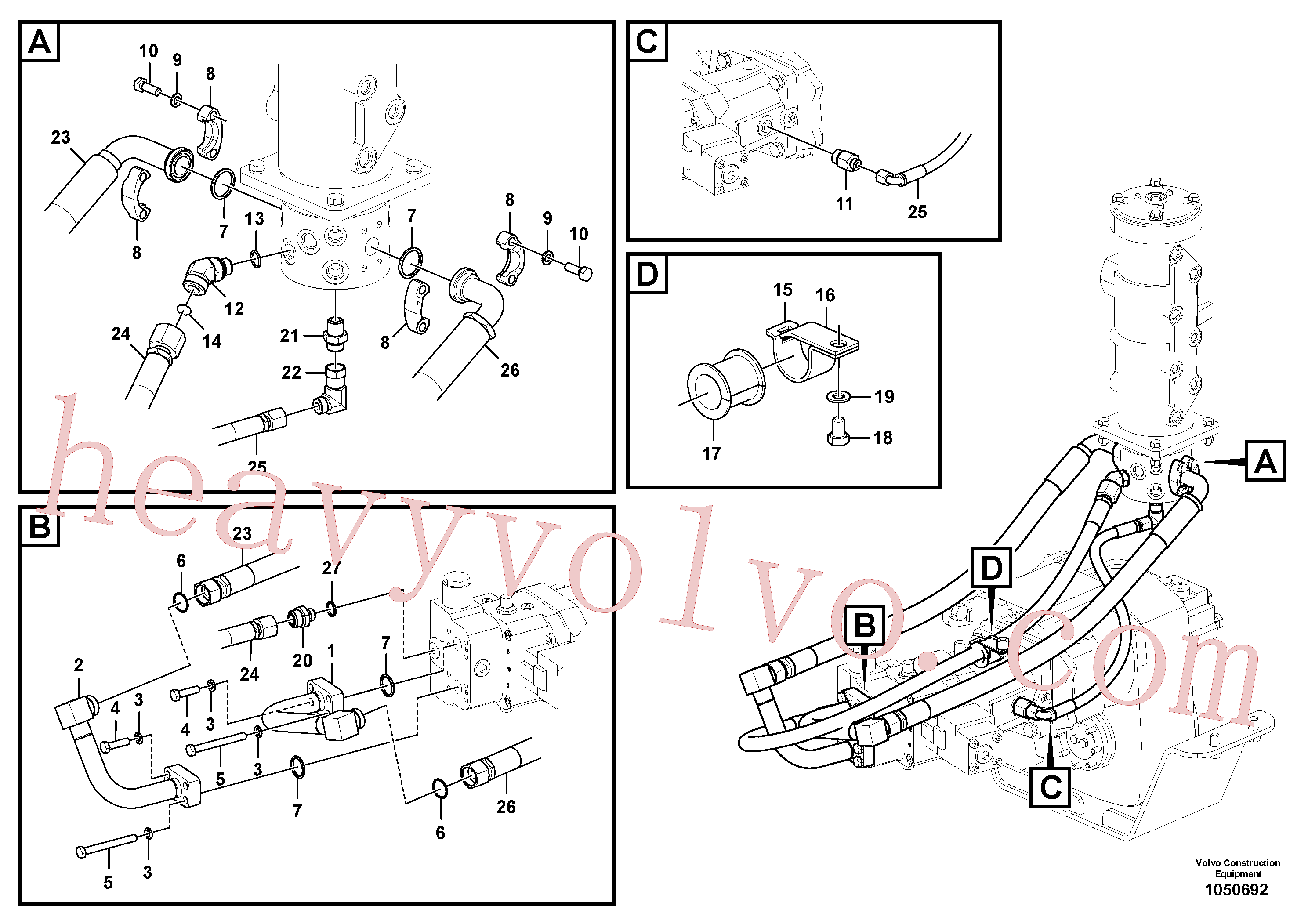 Wholesale VOE15015598 Hose assembly for Volvo Excavator