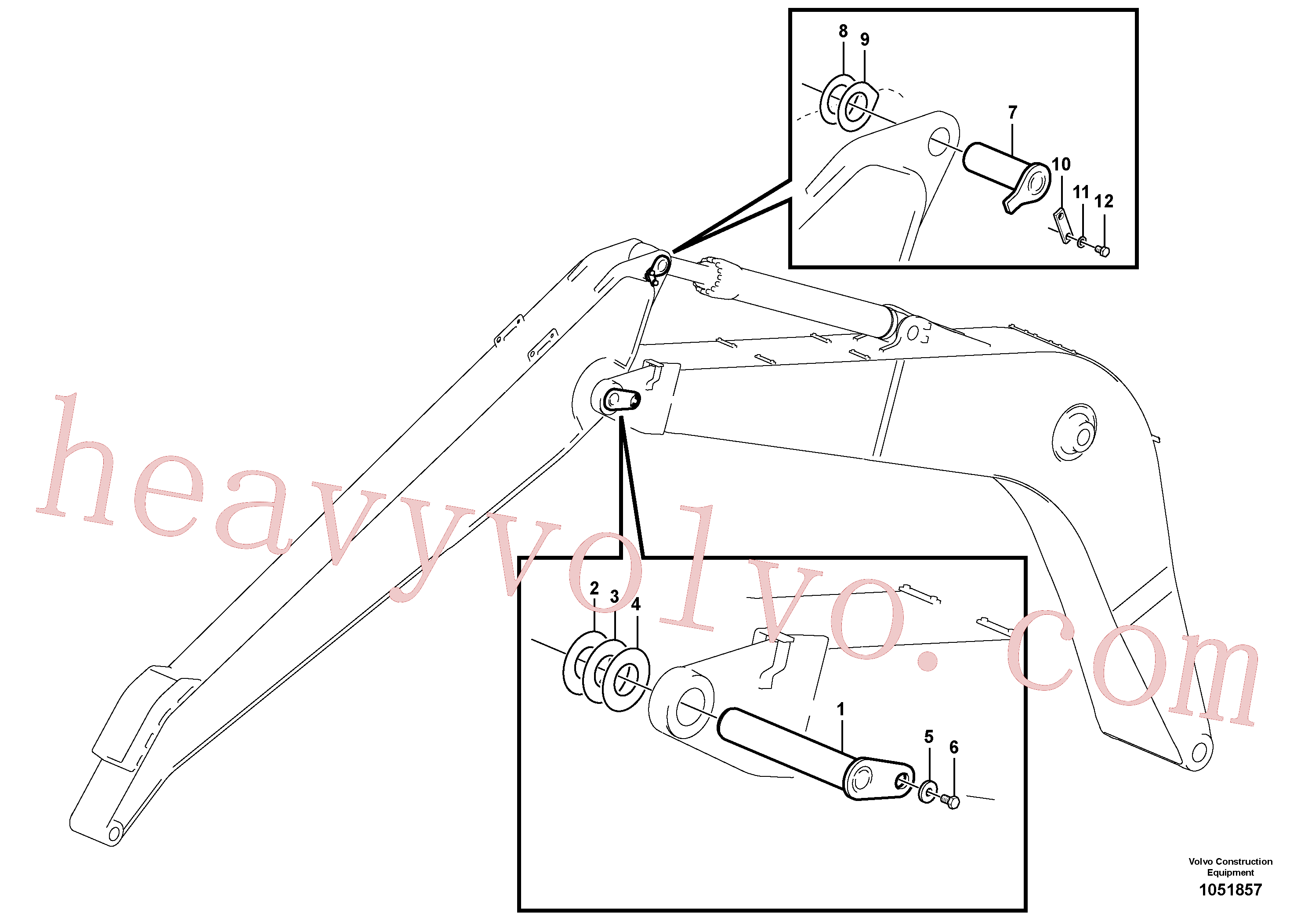 China Made VOE14511008 Pin parts for Volvo Excavator
