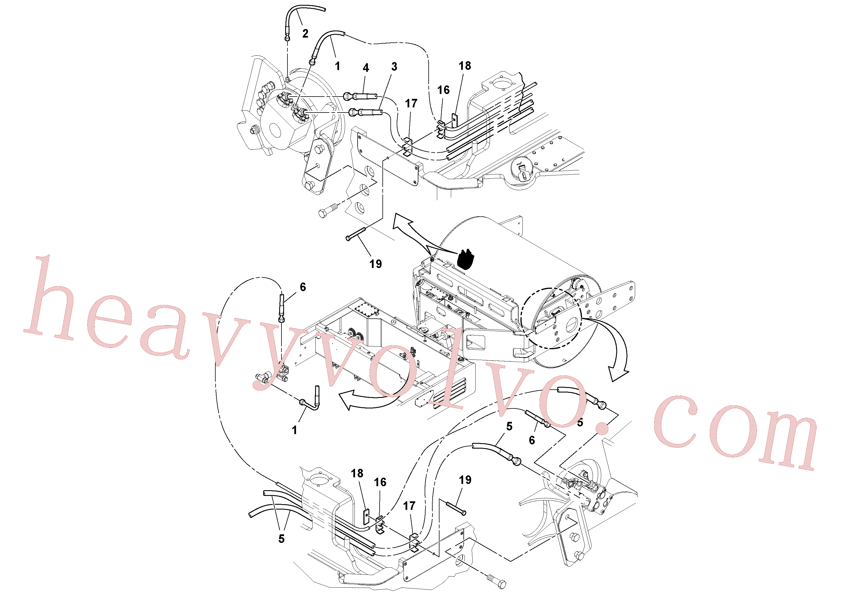 Volvo excavator part RM13472667 Hose assembly for sale