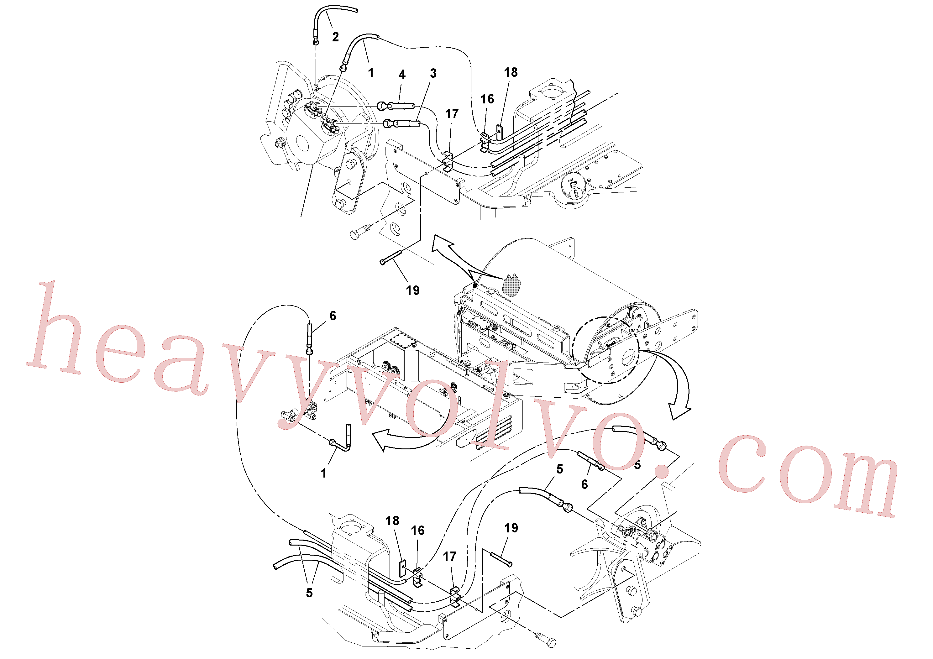 Volvo excavator part RM13472667 Hose assembly for sale