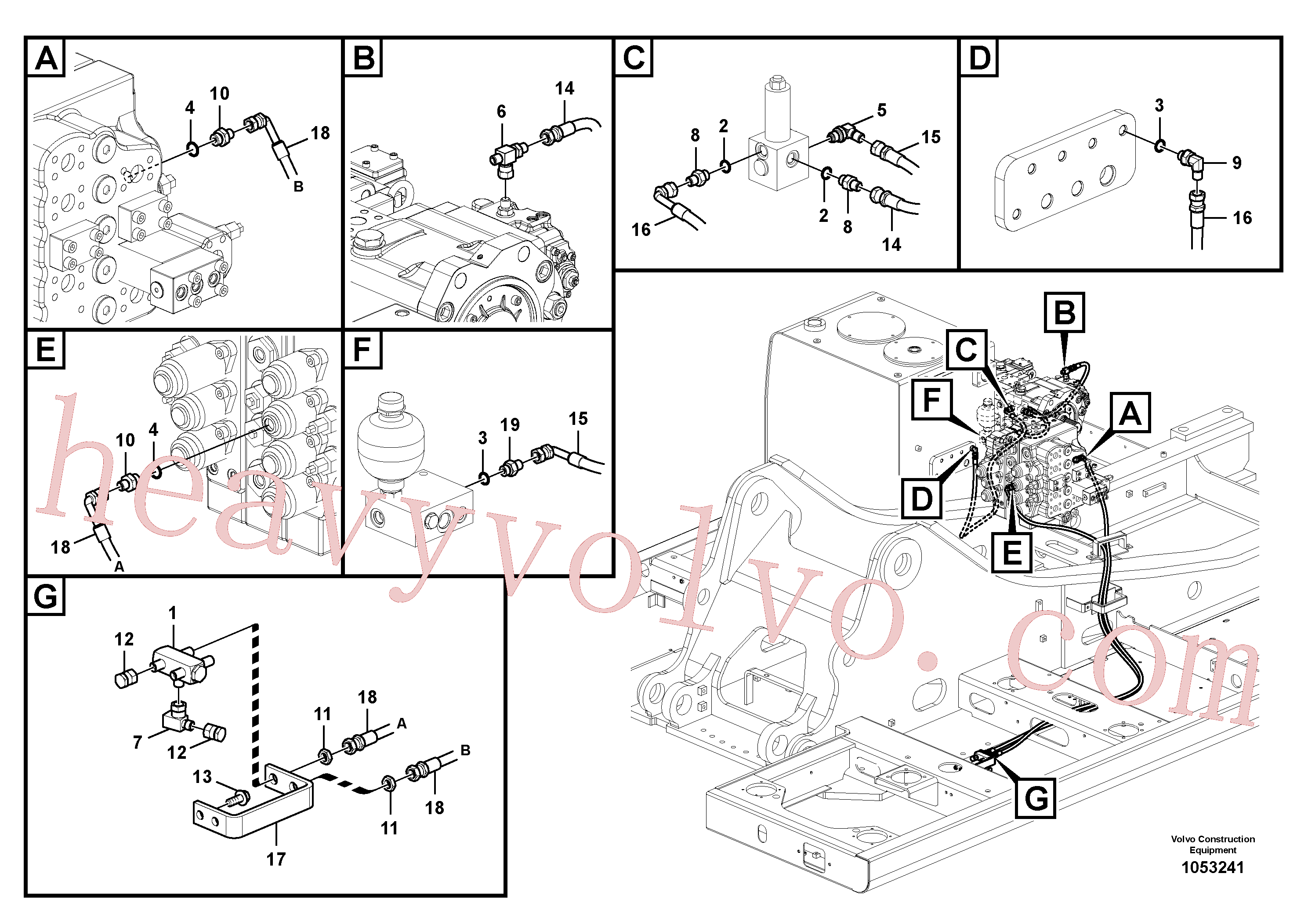 VOE14577570 Elbow for Volvo Excavator spare
