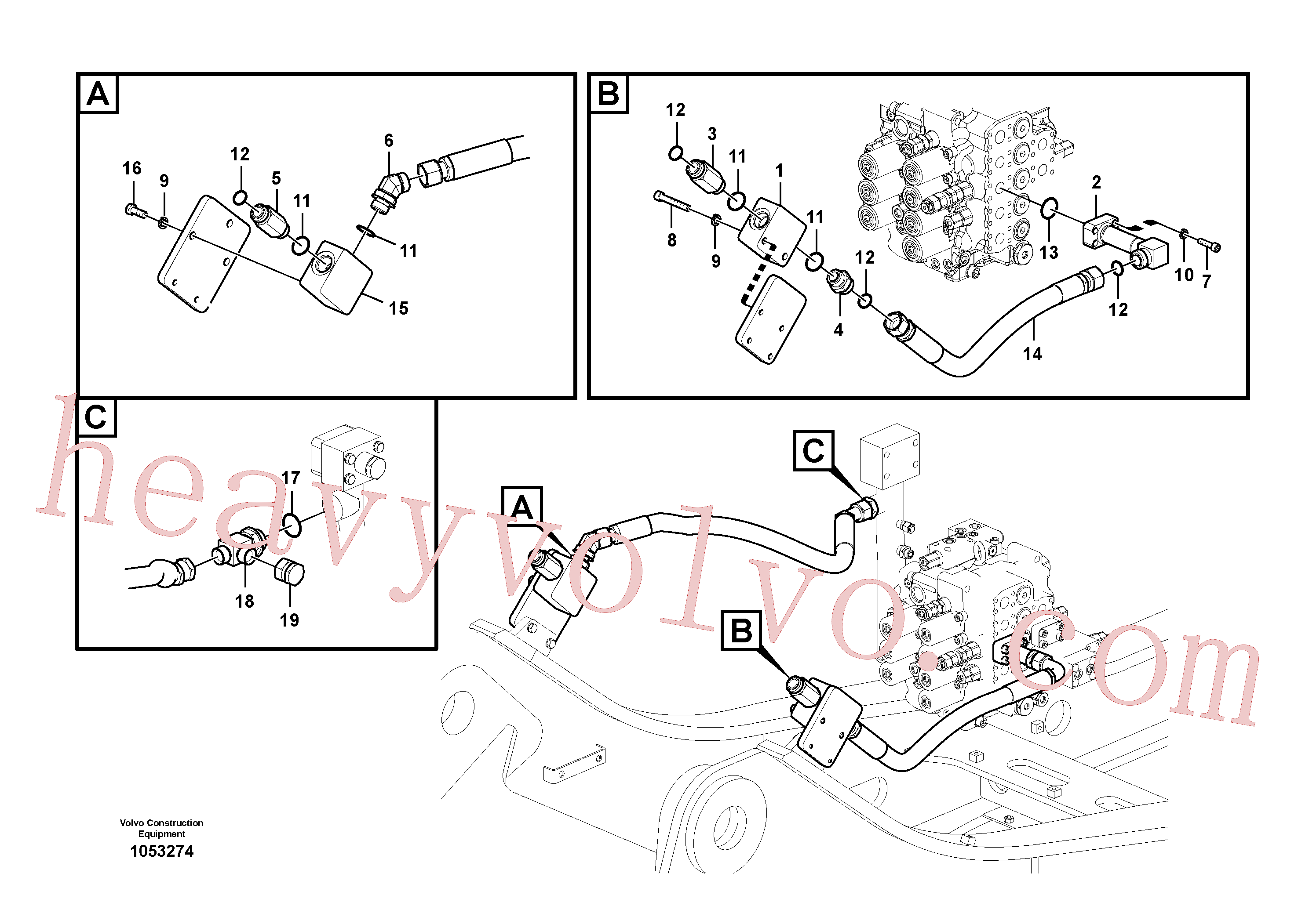 Volvo excavator part VOE14504524 Block for sale