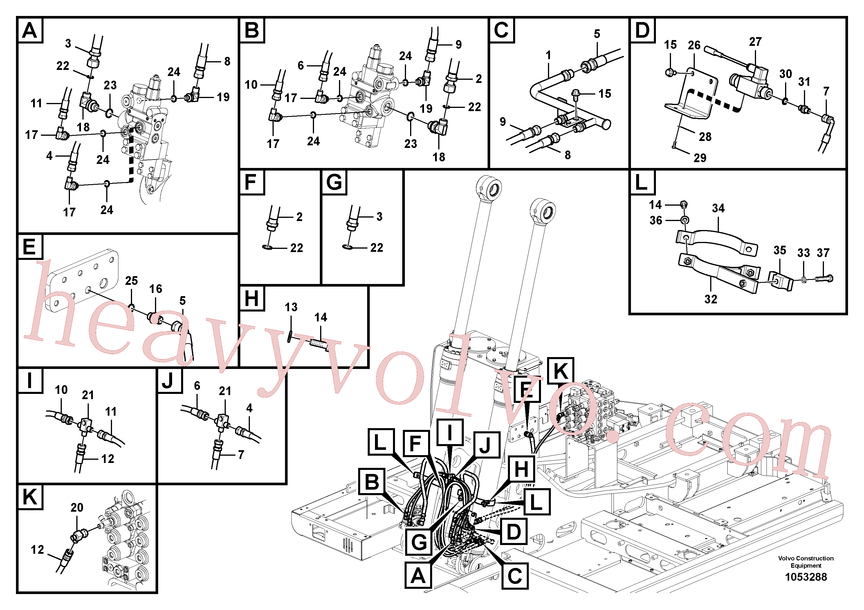 Volvo excavator part VOE14552810 Pipe for sale