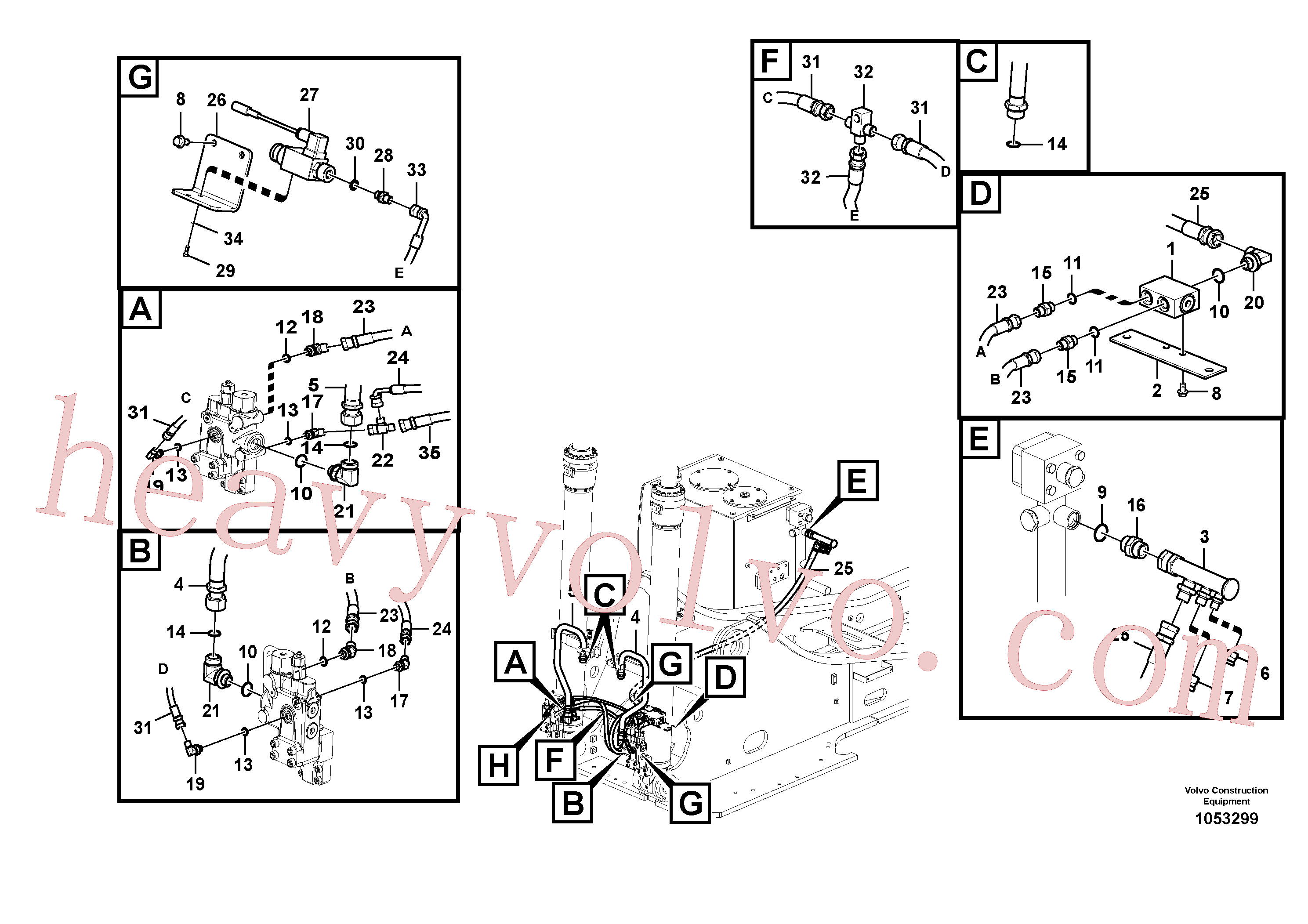 China Made VOE14531141 Block parts for Volvo Excavator