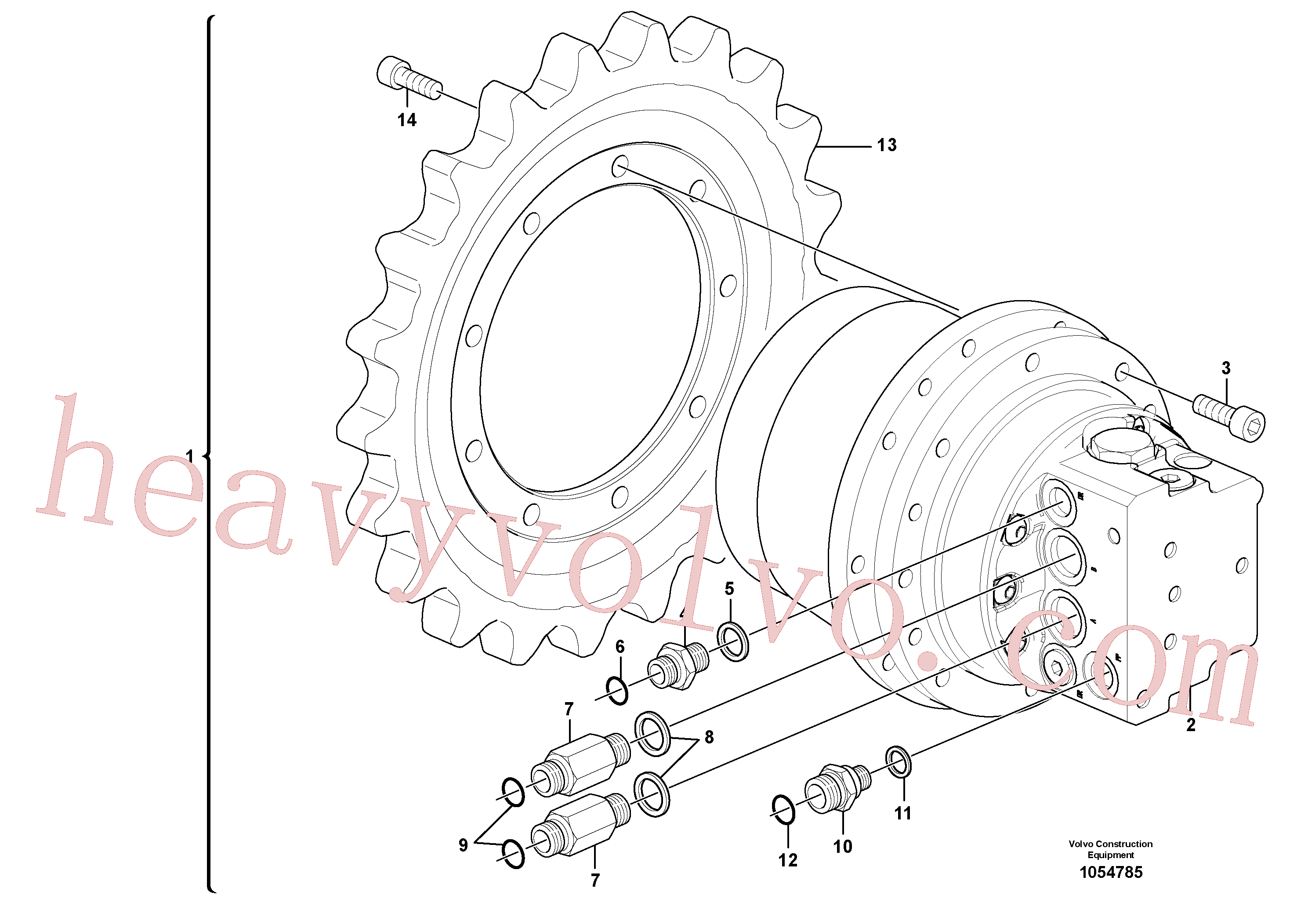 VOE15612535 Hydraulic motor, Valve kit for Volvo Excavator Parts