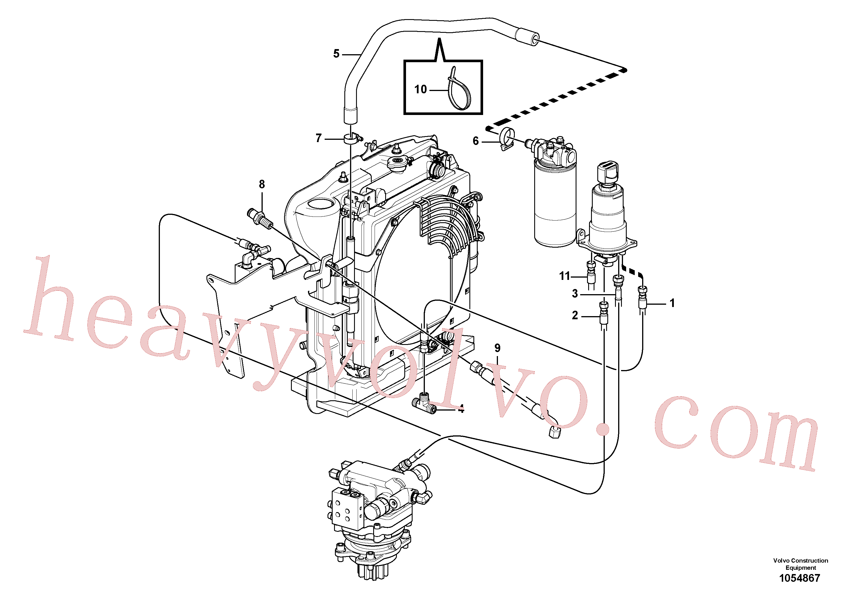 Volvo excavator part VOE936798 T-nipple for sale