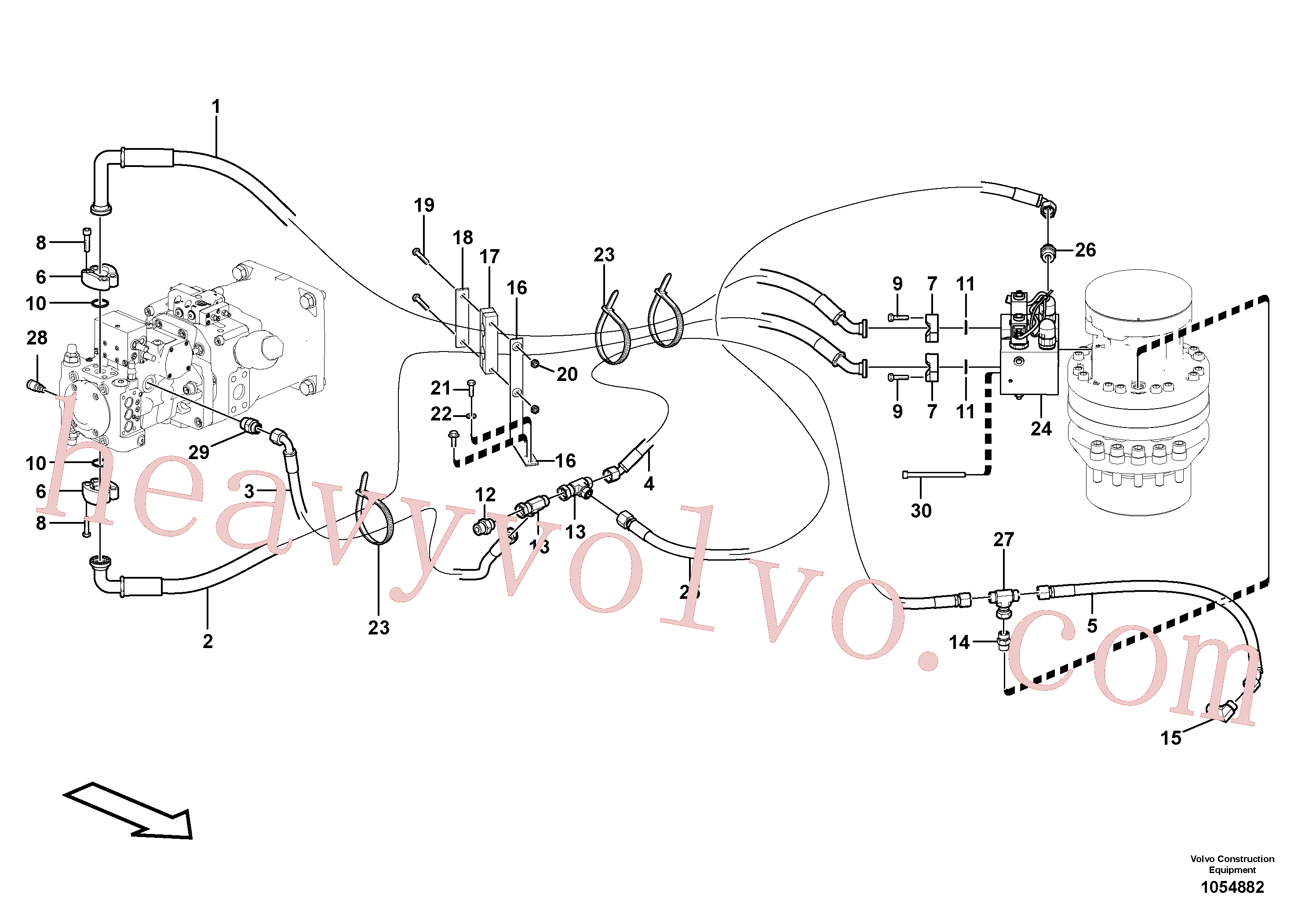 VOE15014699 Hose assembly for Volvo Excavator Parts