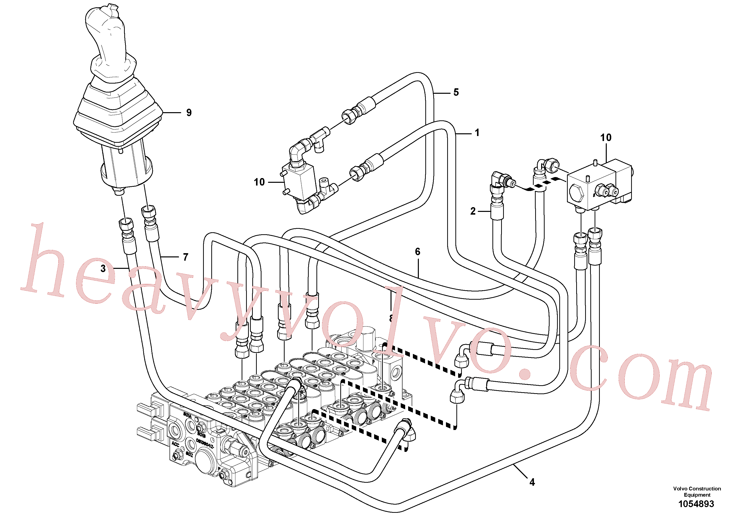 China Made VOE936823 Hose assembly parts for Volvo Excavator