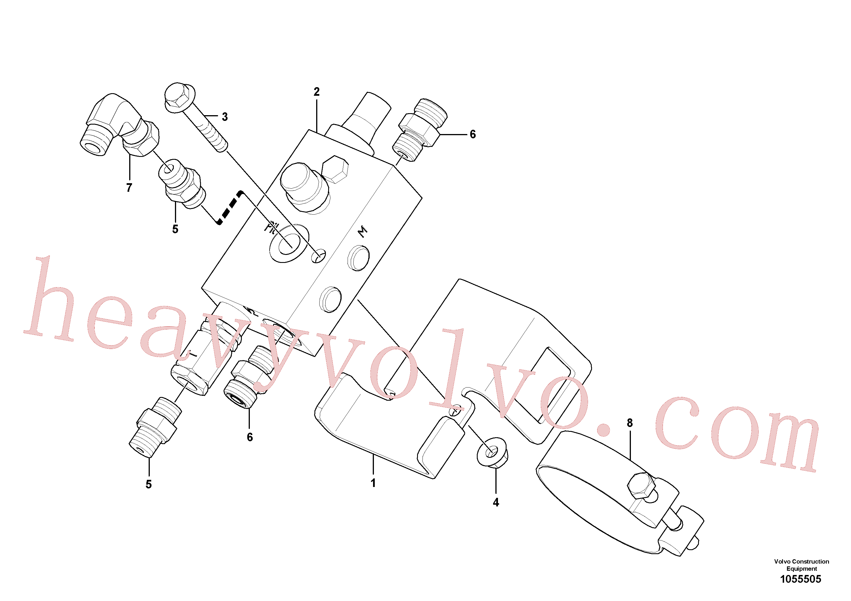 VOE15610049 Valve support for Volvo Excavator Parts