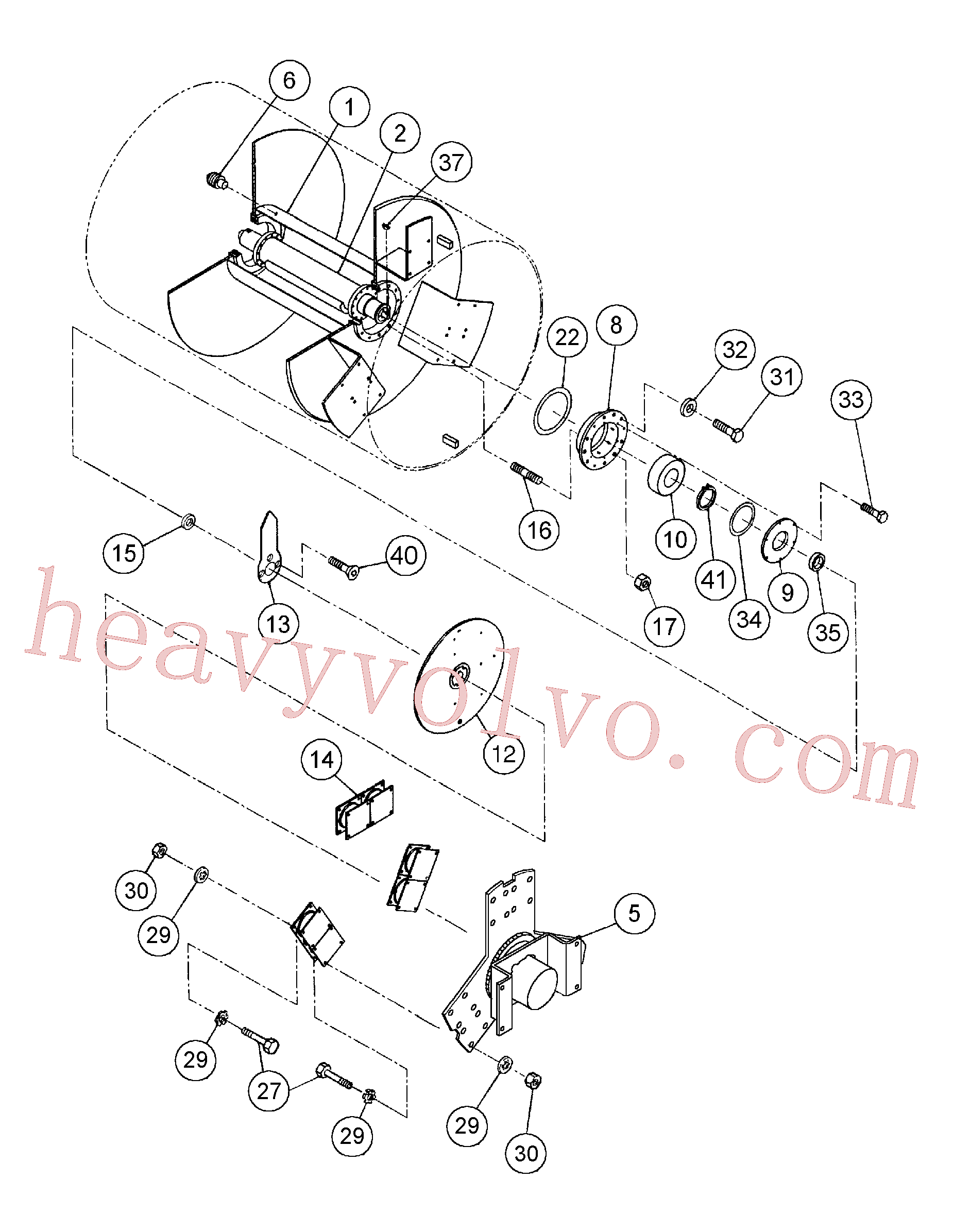 RM96702857 Hexagon nut for Volvo Excavator Parts