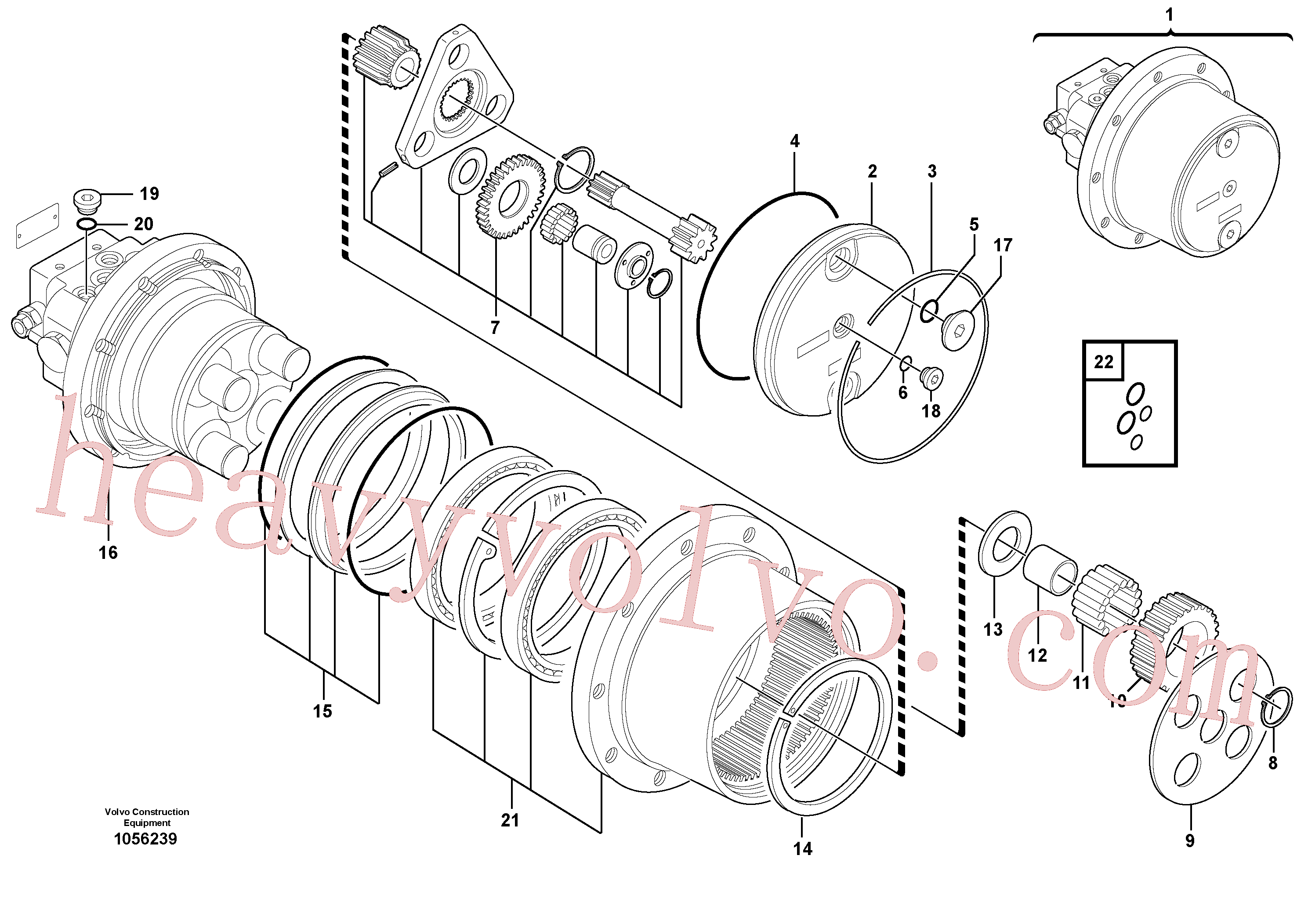 Volvo VOE15160036 Seal flange kit aftermarket part for sale