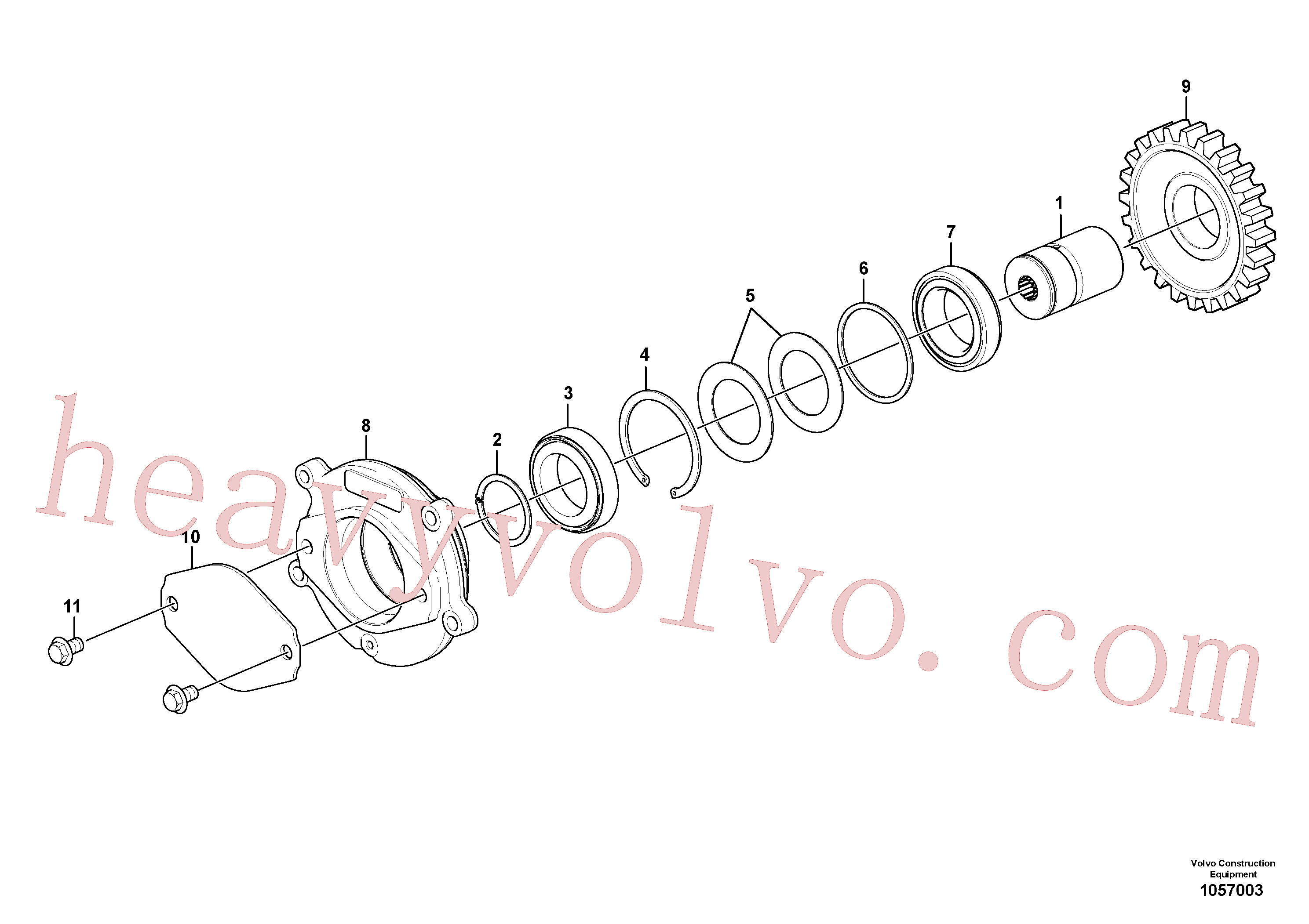VOE15070882 Bearing Housing for Volvo Excavator Parts