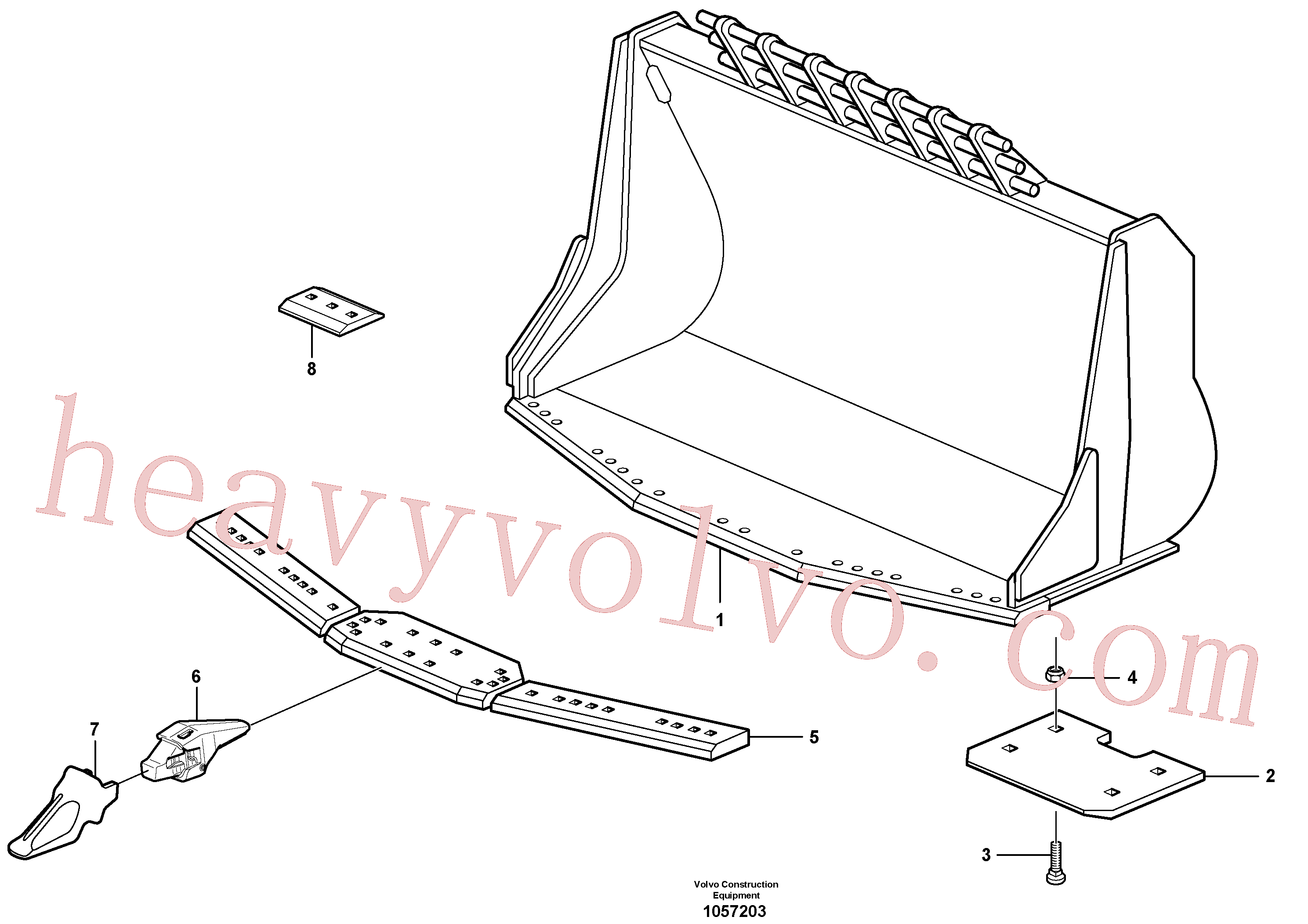 VOE11142572 Square neck screw for Volvo Excavator spare