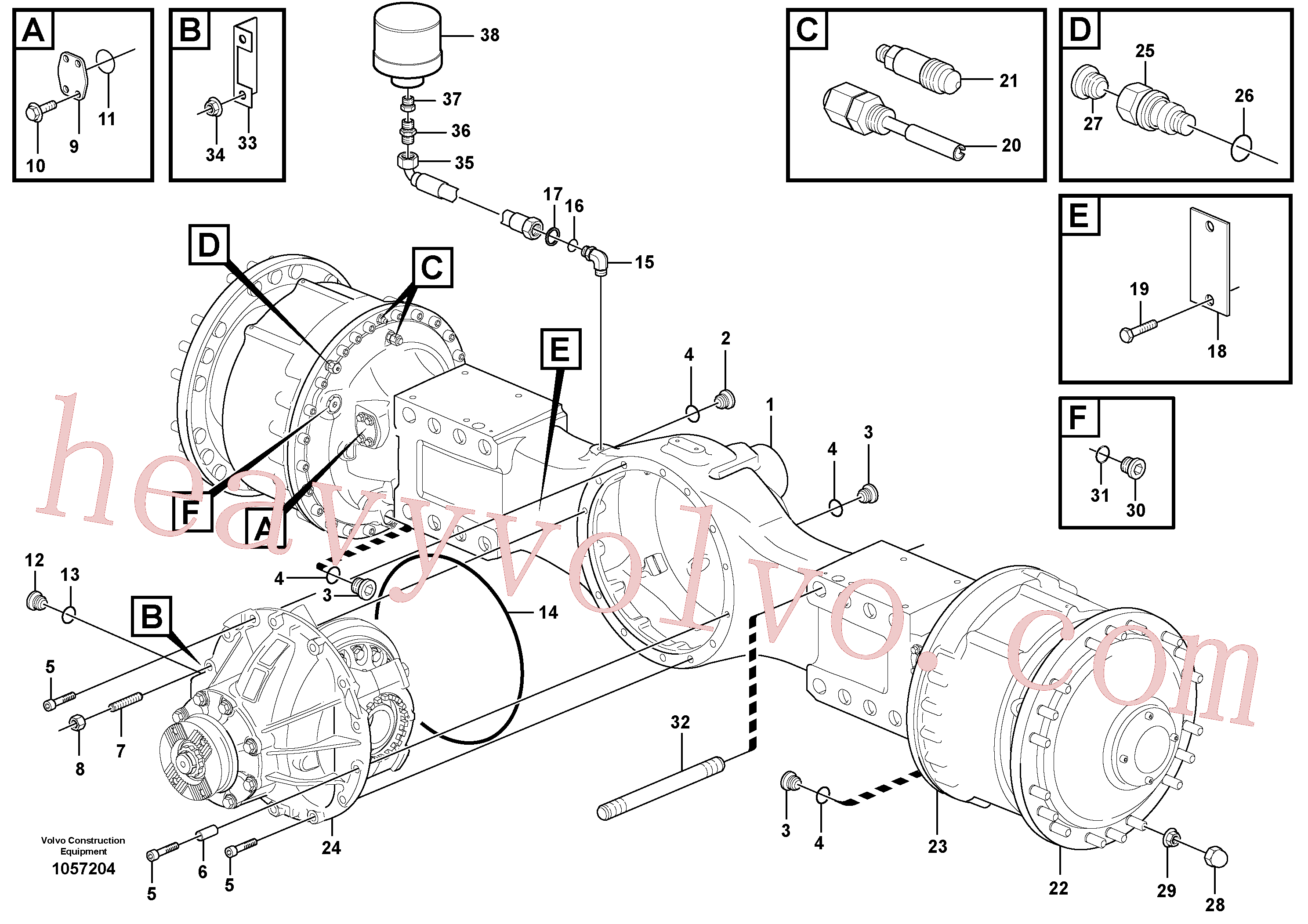 VOE968208 O-ring for Volvo Excavator Parts