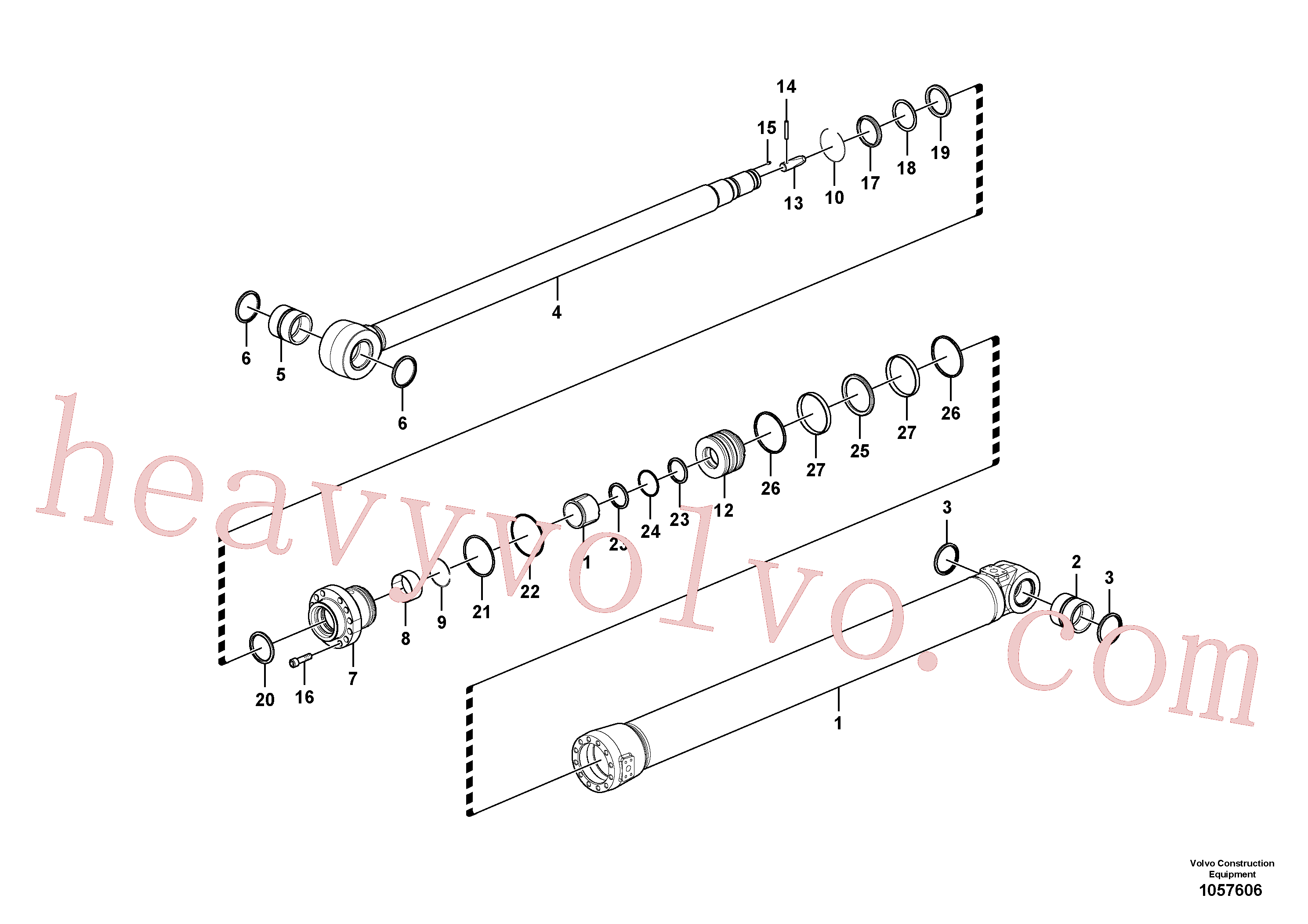 VOE14606250 Piston for Volvo Excavator spare