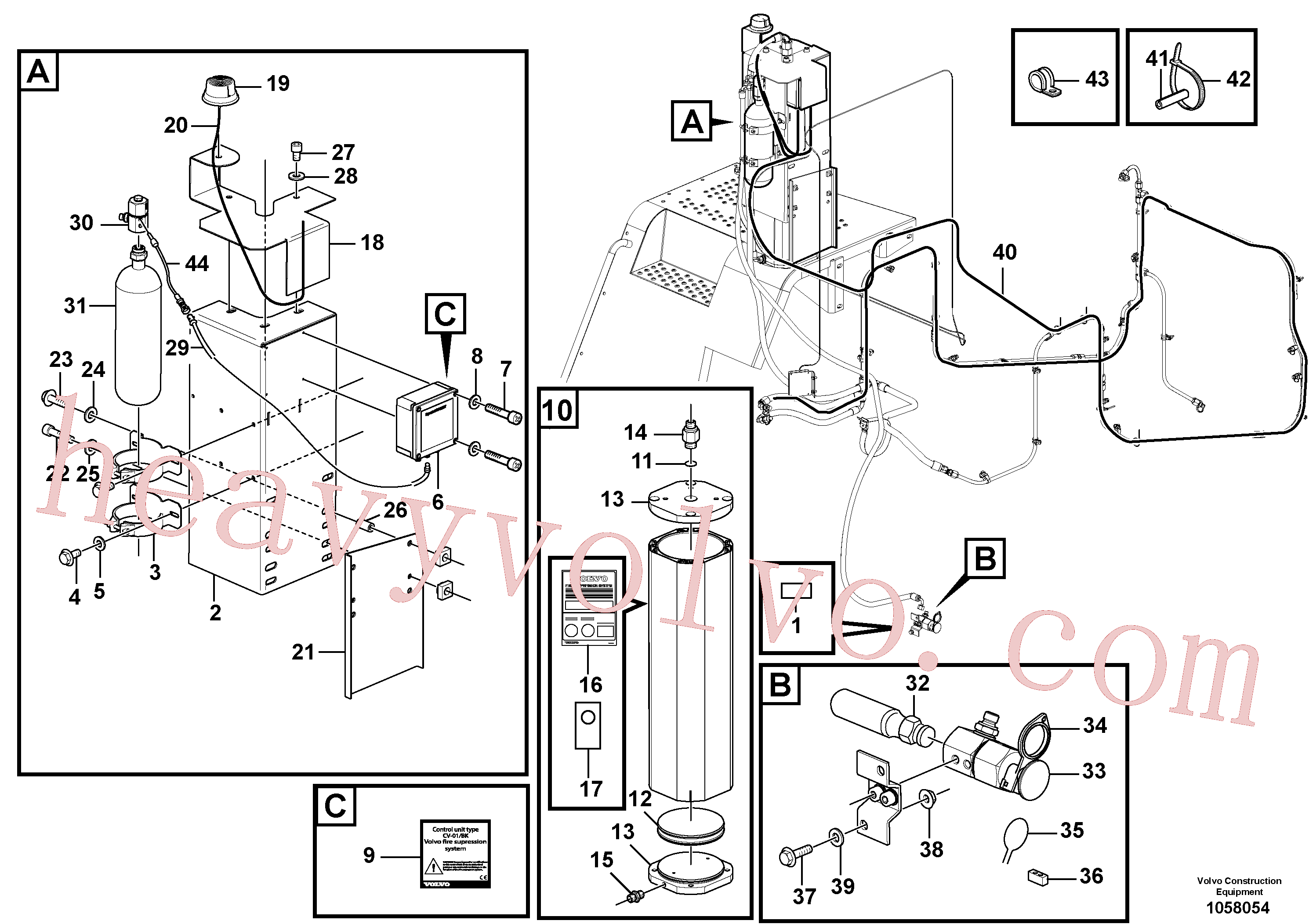 VOE15178828 Container for Volvo Excavator Parts
