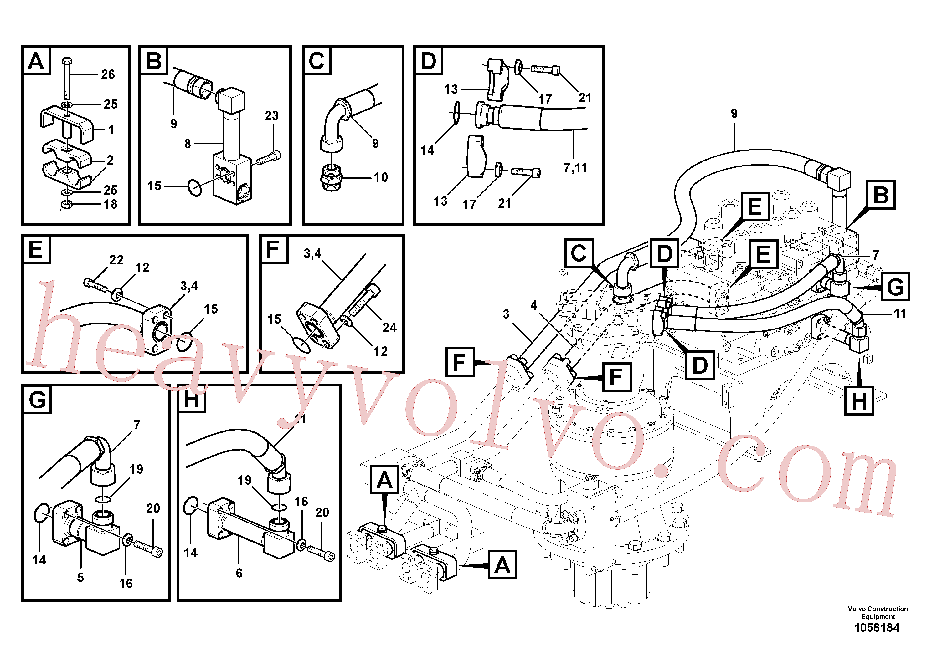 Volvo excavator part VOE14717632 Clamp for sale